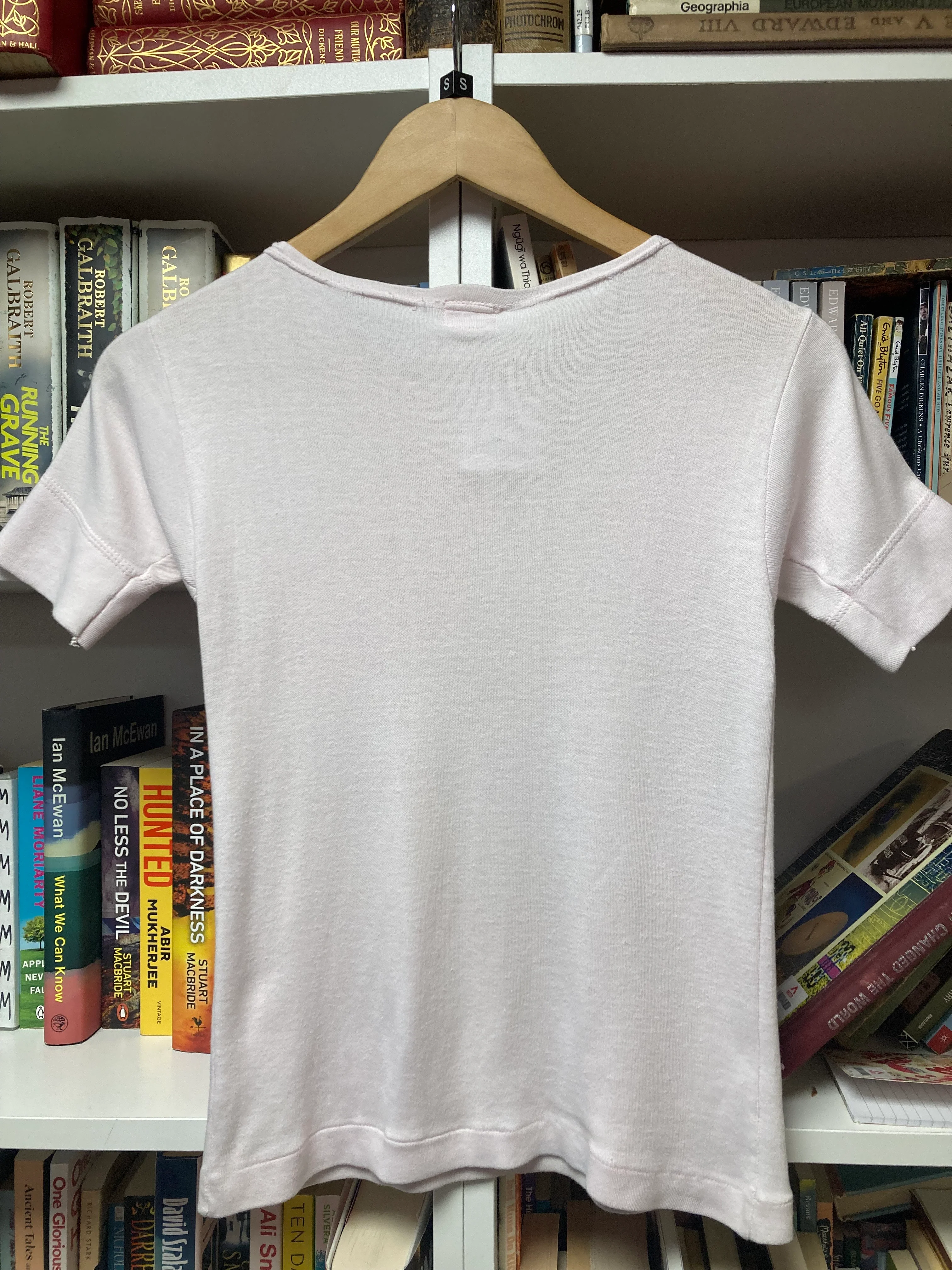 1950s/60s Vintage Pink Women's T-shirt Size Small - Image 7