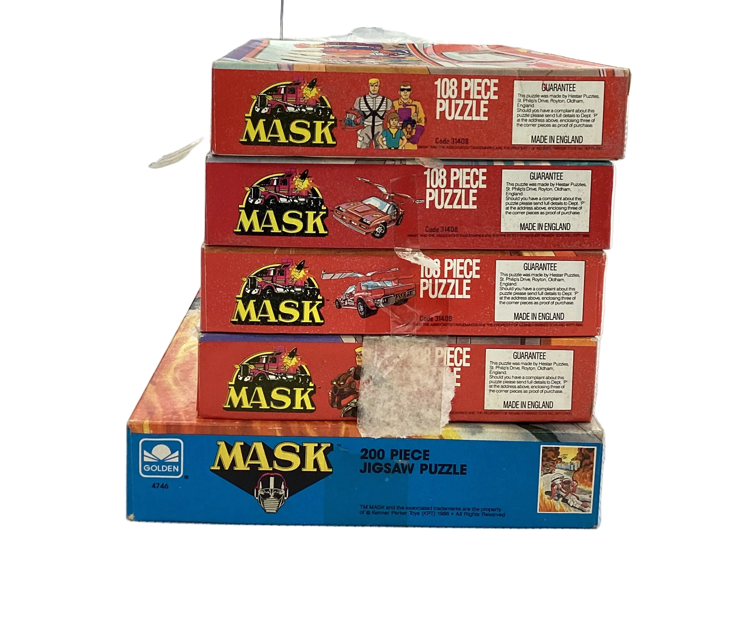 5 Vintage 1980s MASK Jigsaw Puzzles - Image 2
