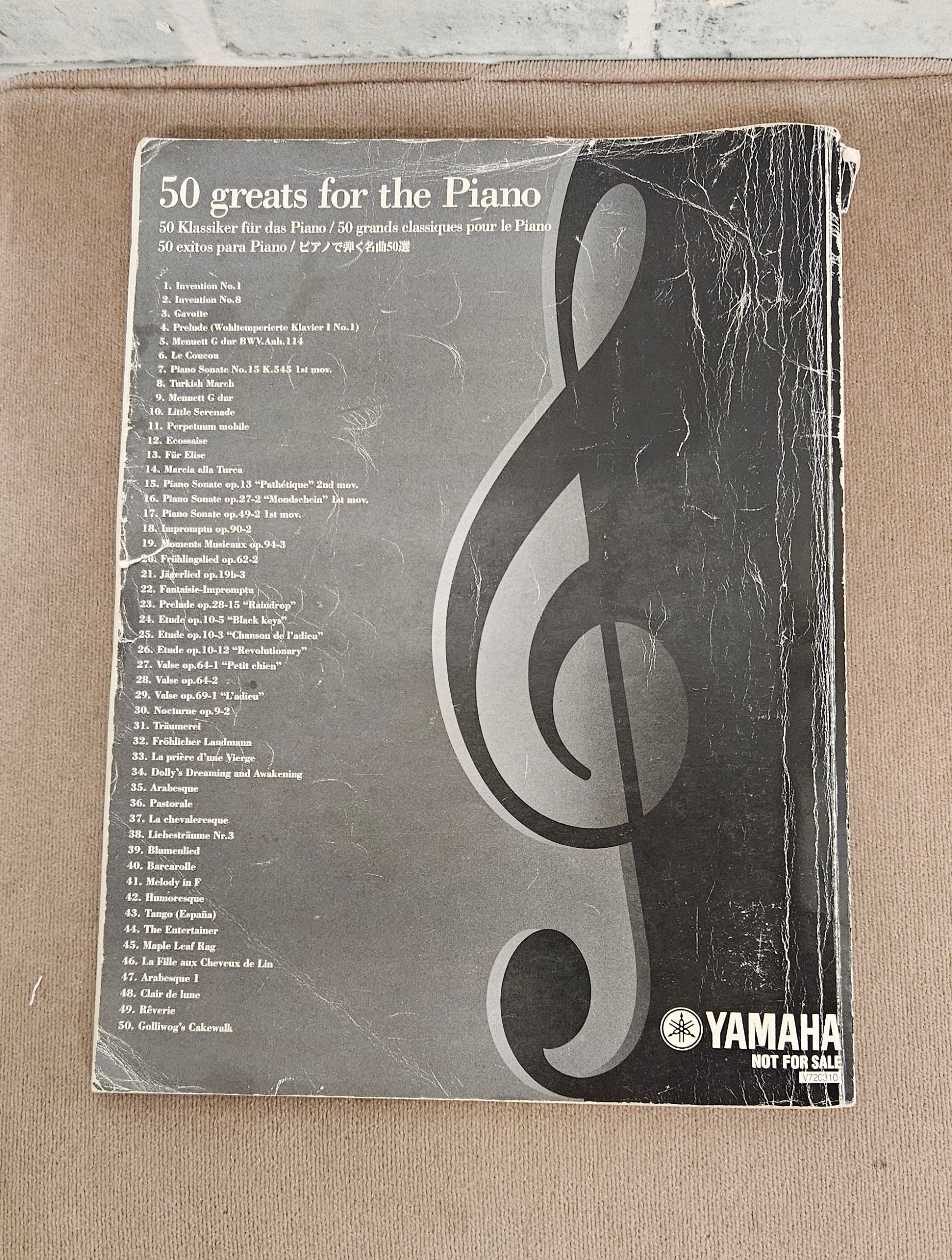 50 Great for the Piano YAMAHA Sheet Music Softback - Image 2
