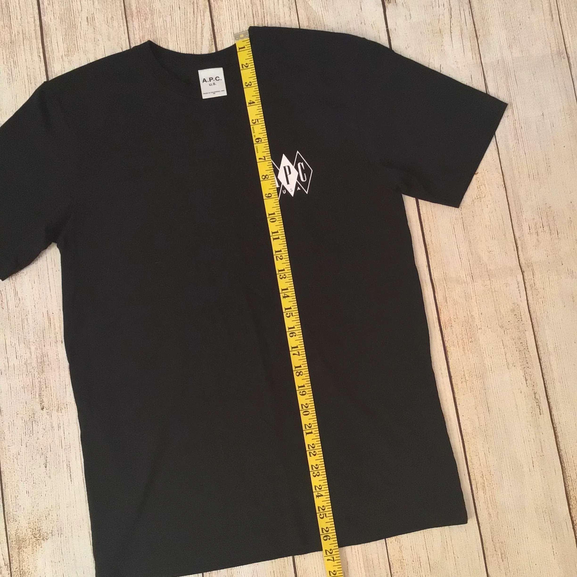 A.P.C. Black Cotton Jessie Tee T-Shirt Size XS - Image 8