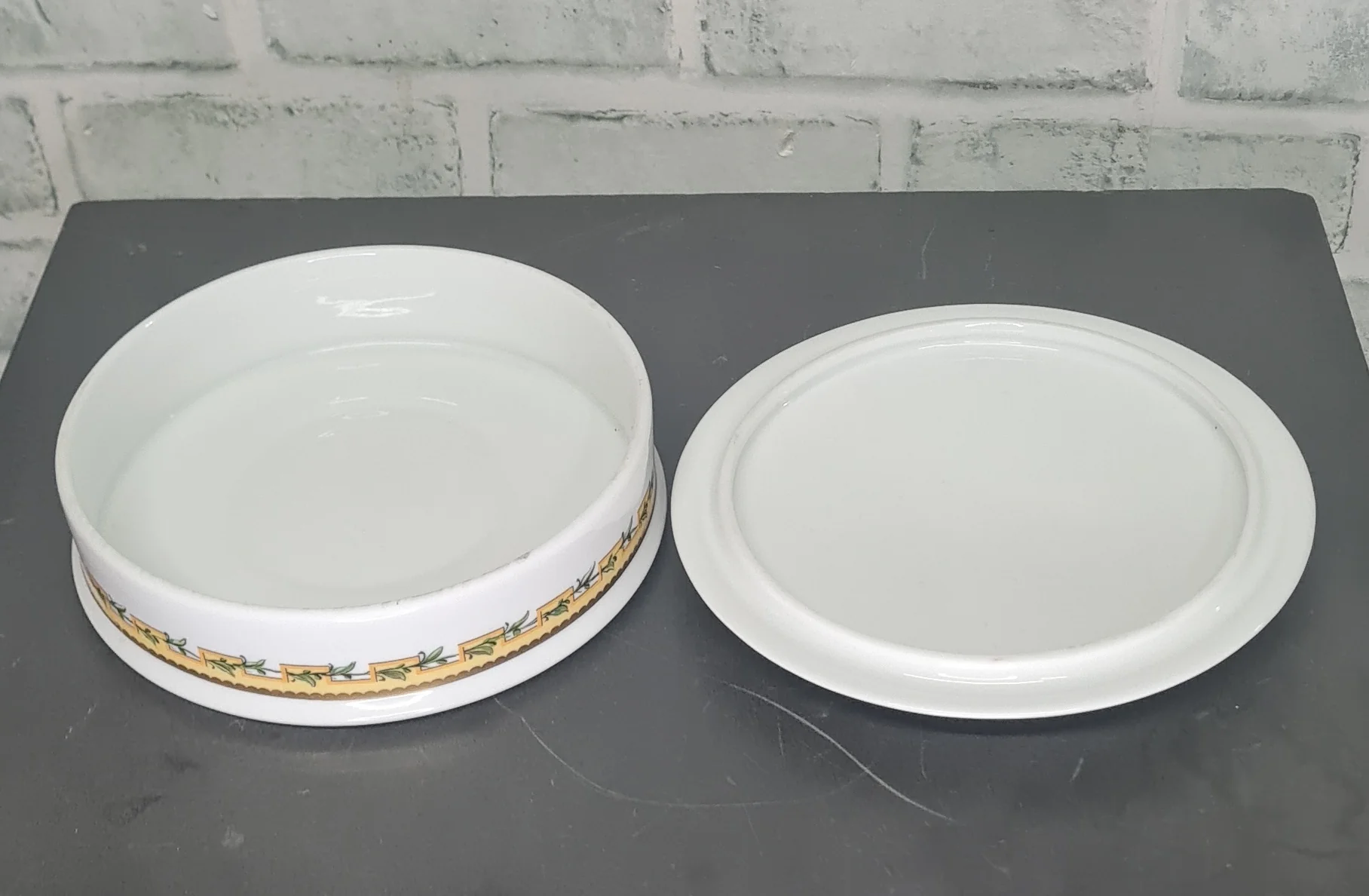 A. Raynaud & Co Limoges France Round Trinket Dish with Lid - Image 2