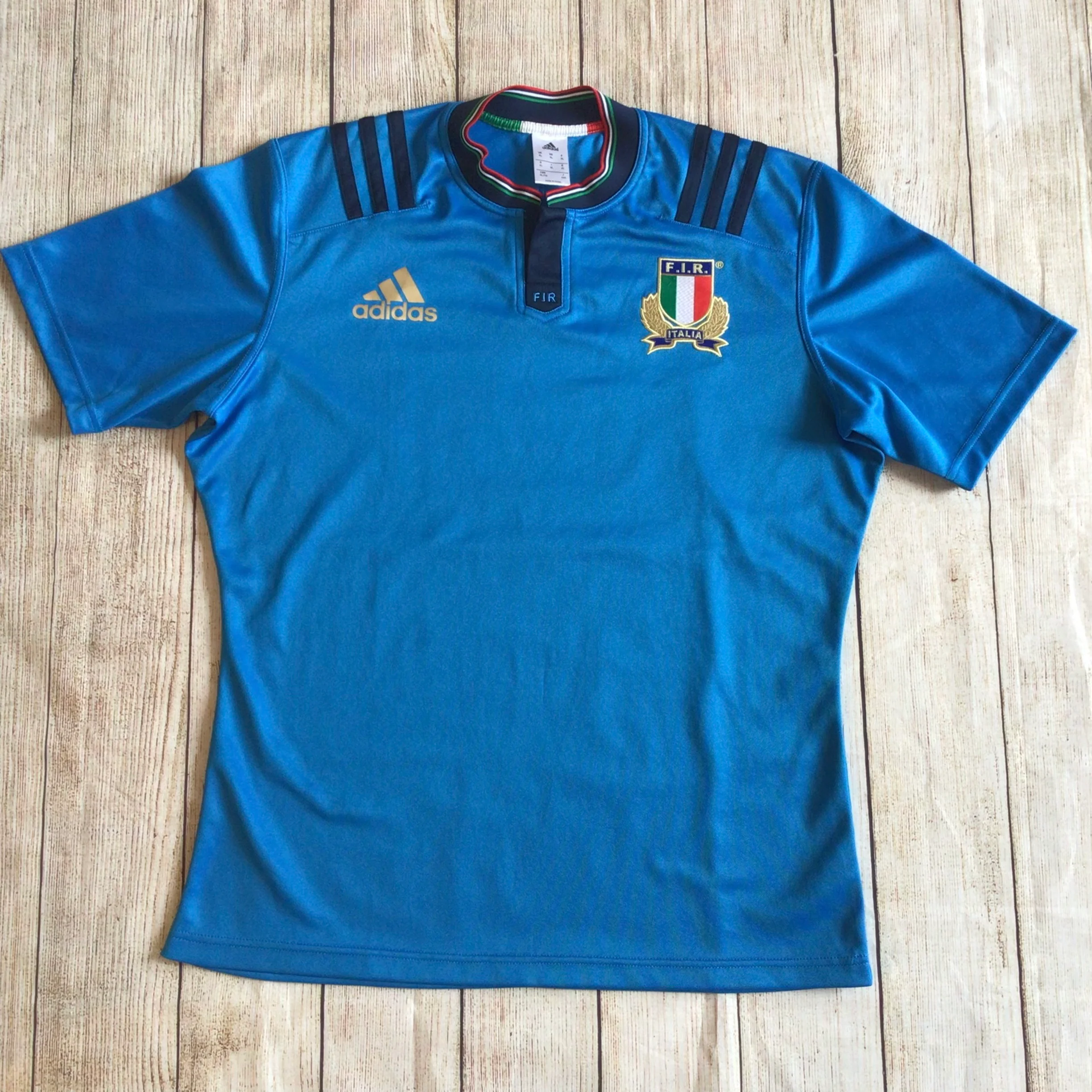 Adidas Blue Italy Rugby Union Shirt Size XL