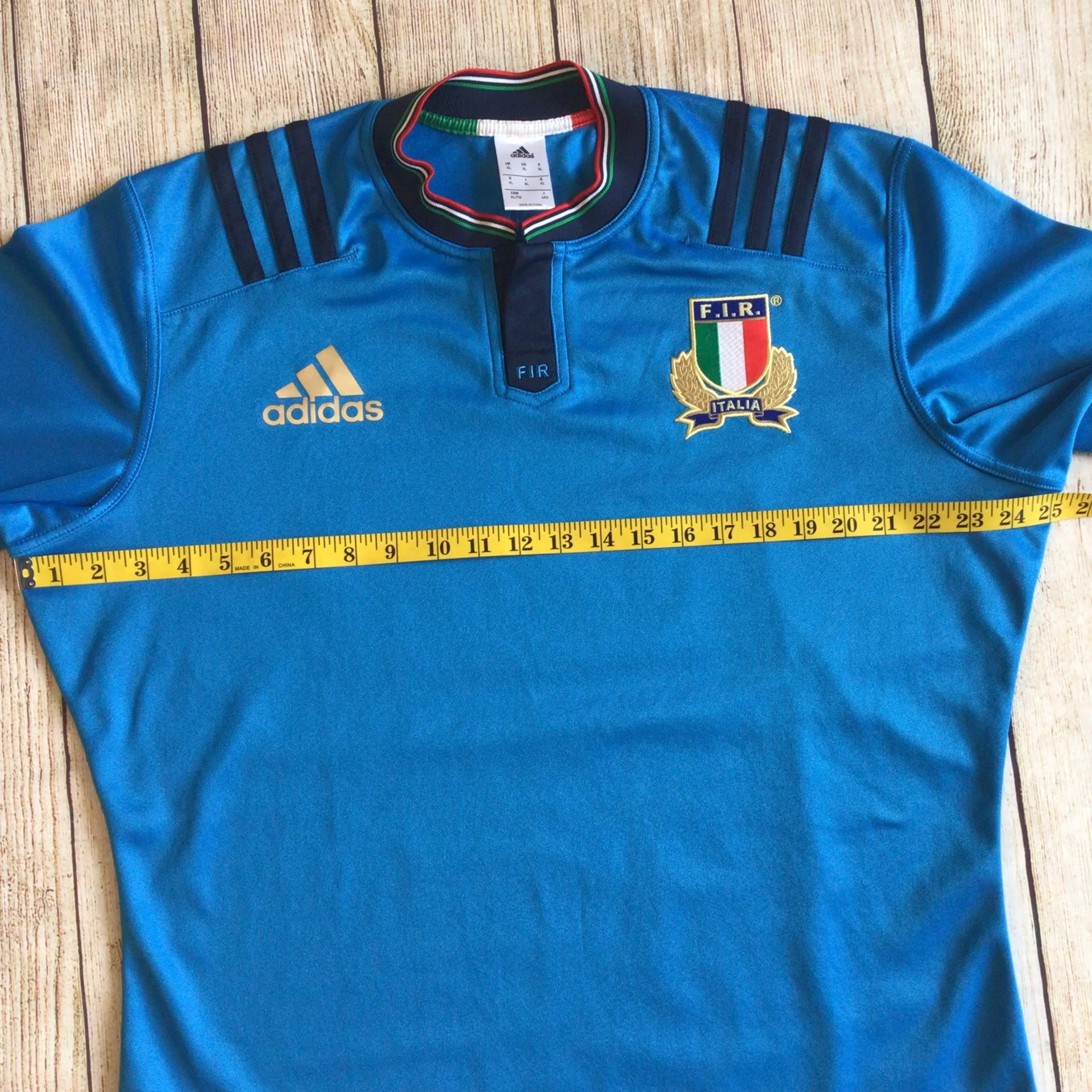 Adidas Blue Italy Rugby Union Shirt Size XL - Image 11