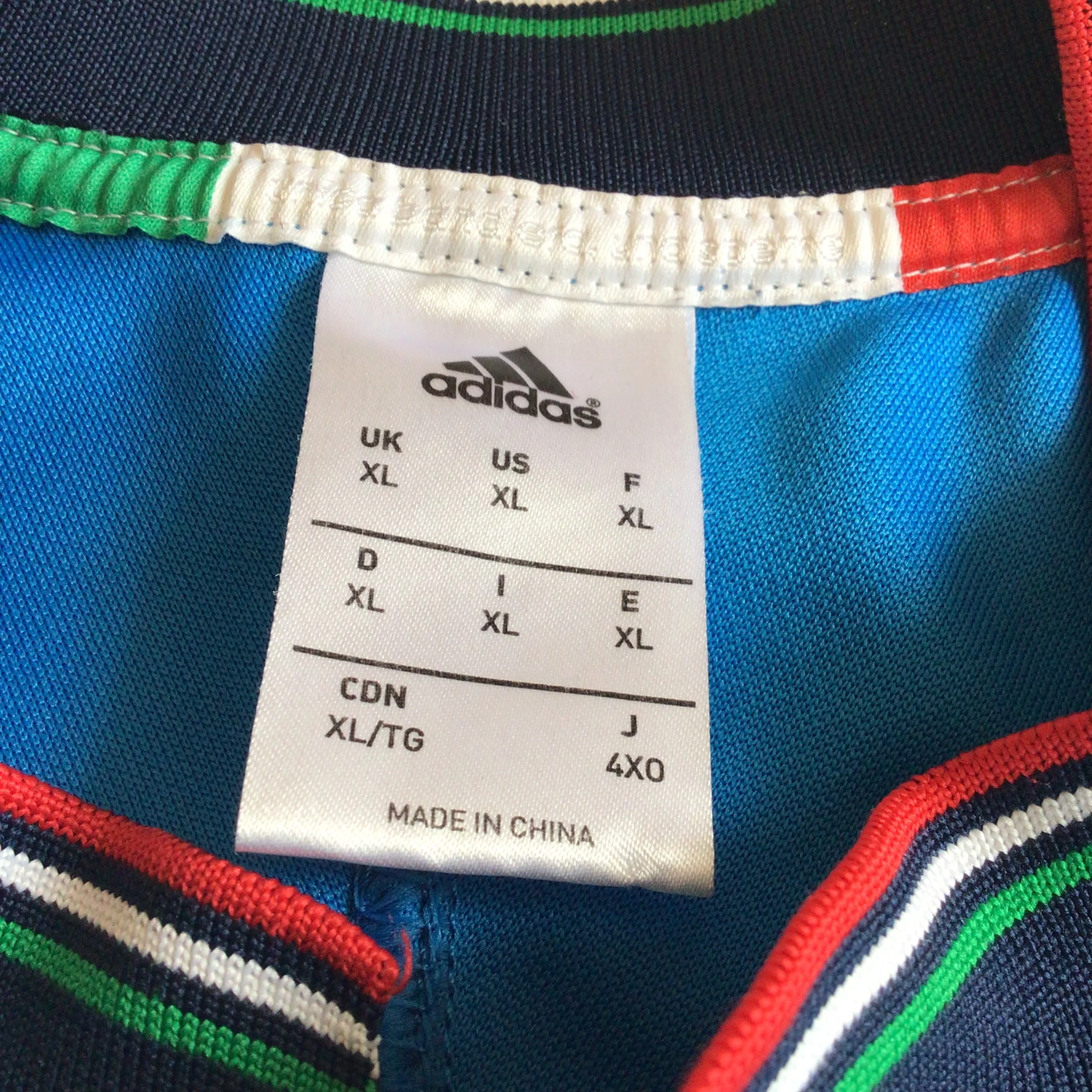 Adidas Blue Italy Rugby Union Shirt Size XL - Image 8