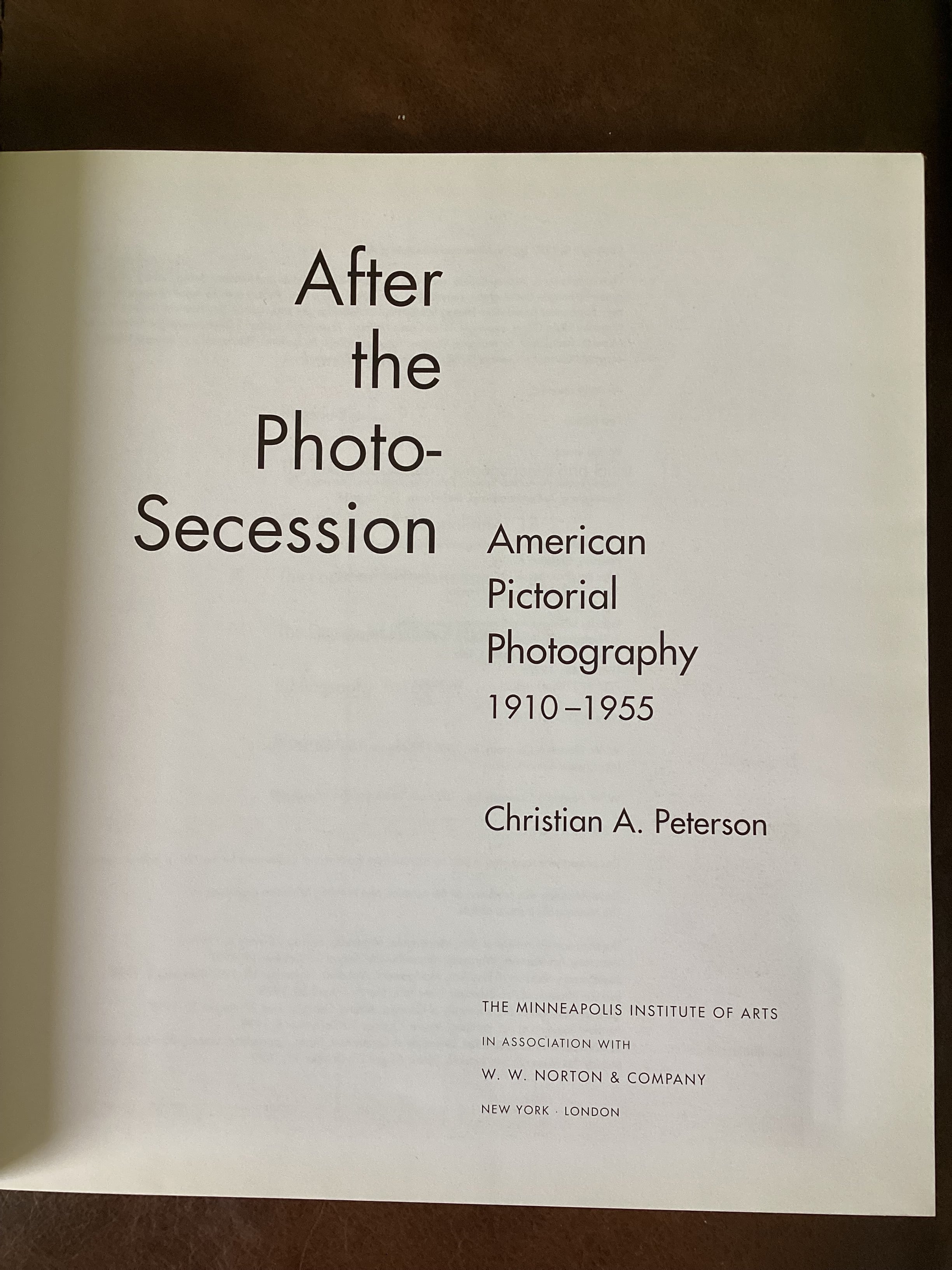 AFTER THE PHOTO-SECESSION American Pictorial Photography 1910-1955 Christian A. Peterson - Image 3