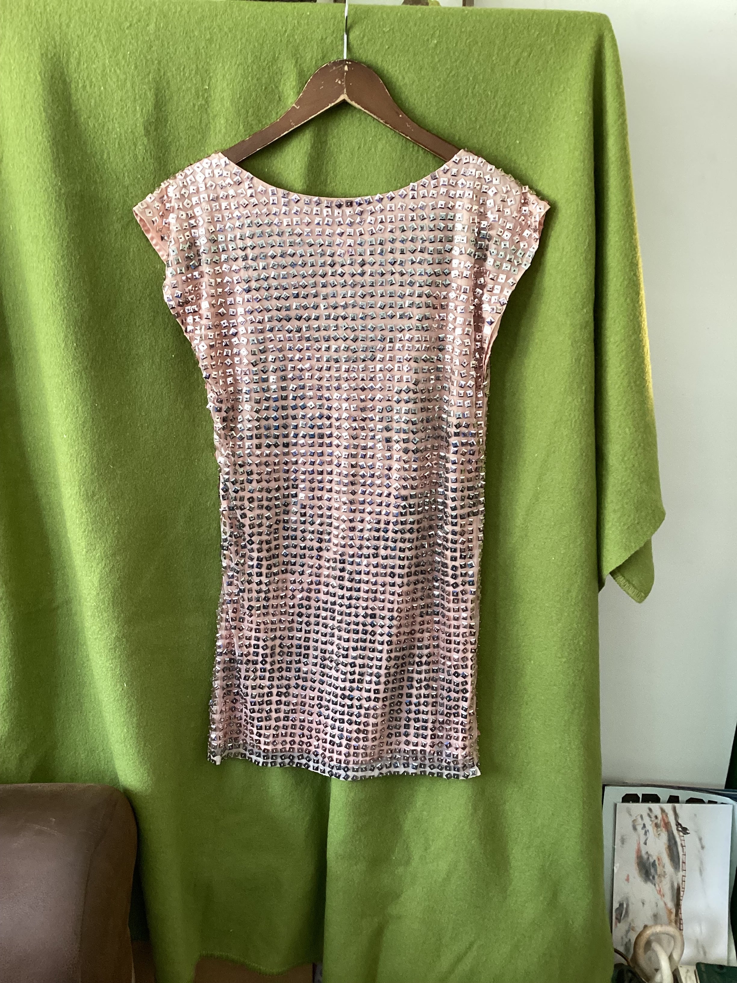 Aftershock London Pink Beaded Party Dress Size S - Image 4