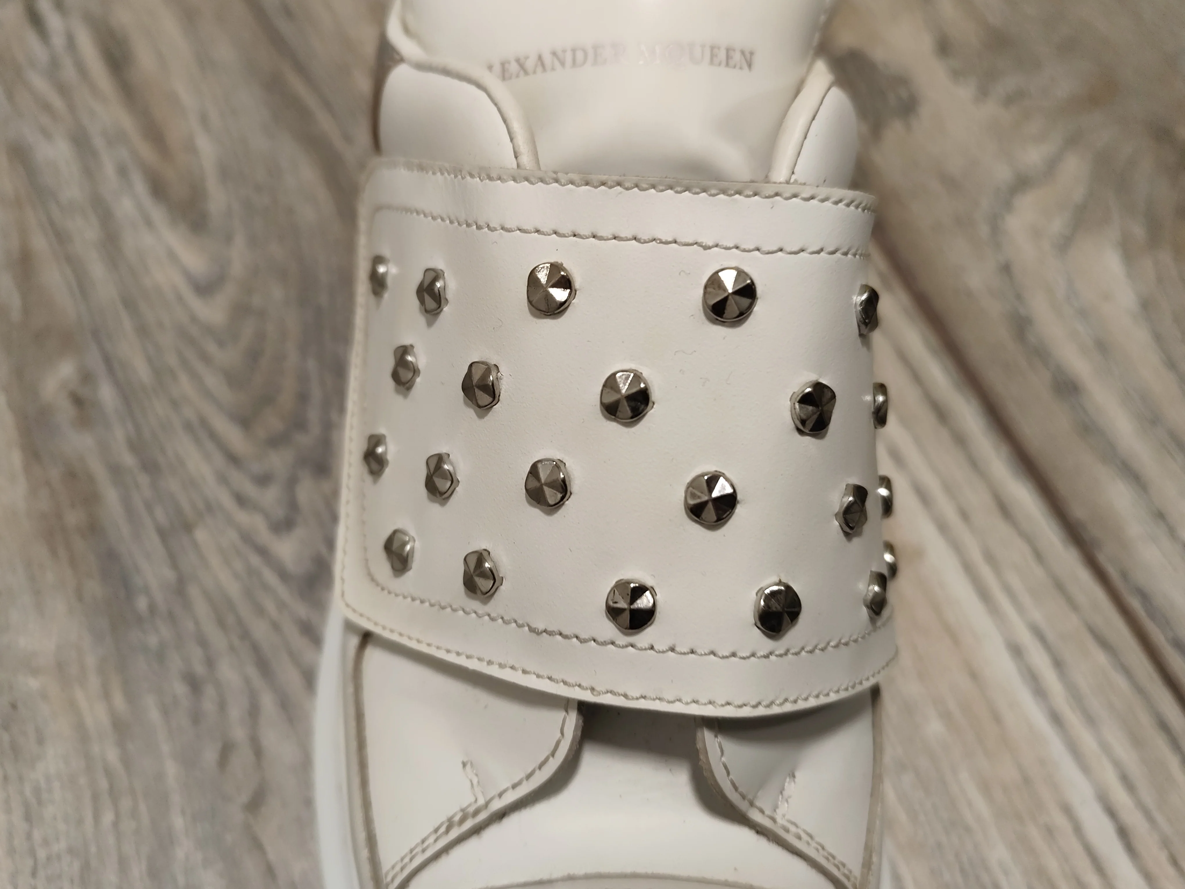 Alexander McQueen Oversized Studded Leather Sneakers | UK 8 - Image 3