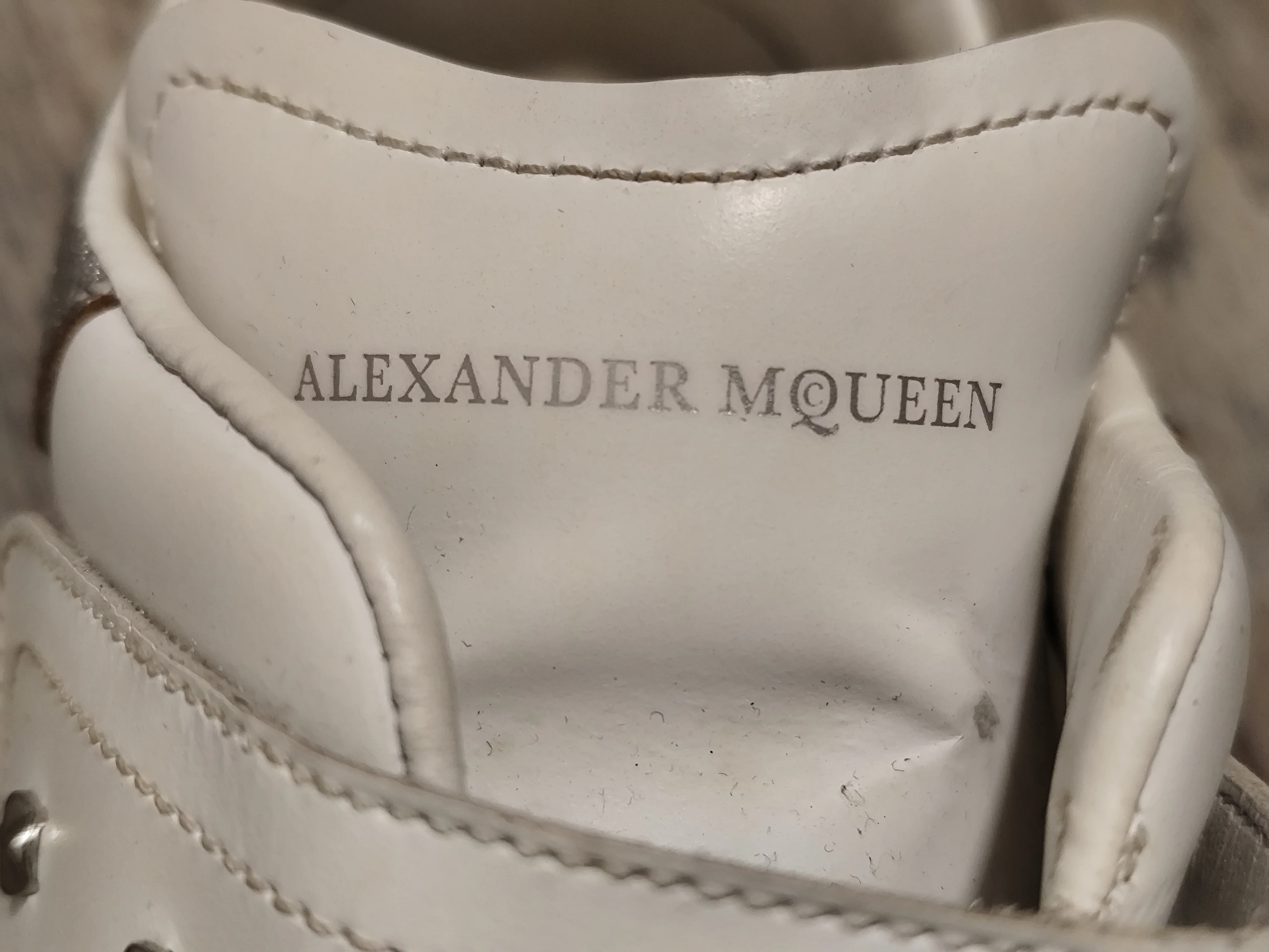Alexander McQueen Oversized Studded Leather Sneakers | UK 8 - Image 4