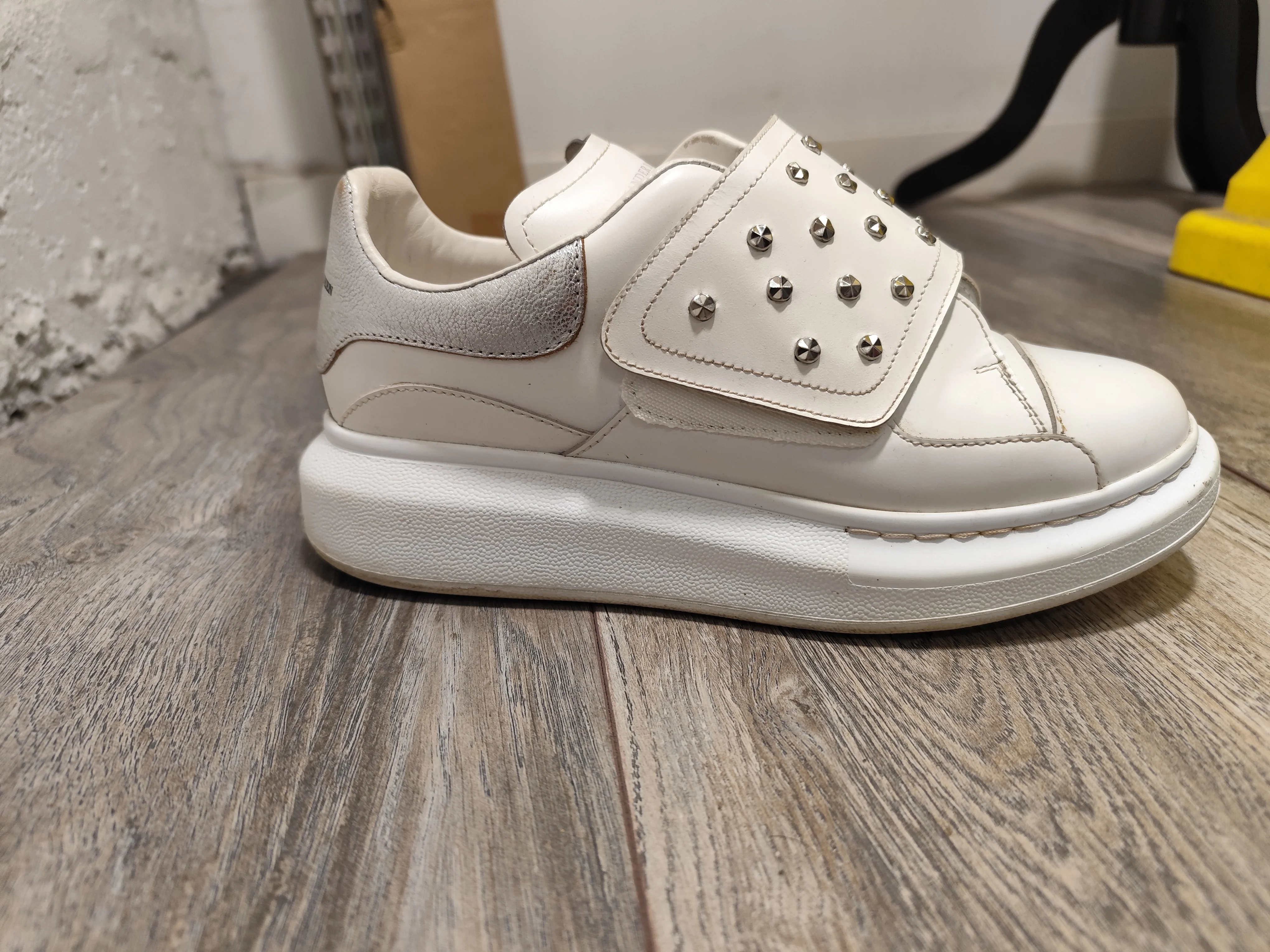 Alexander McQueen Oversized Studded Leather Sneakers | UK 8 - Image 6