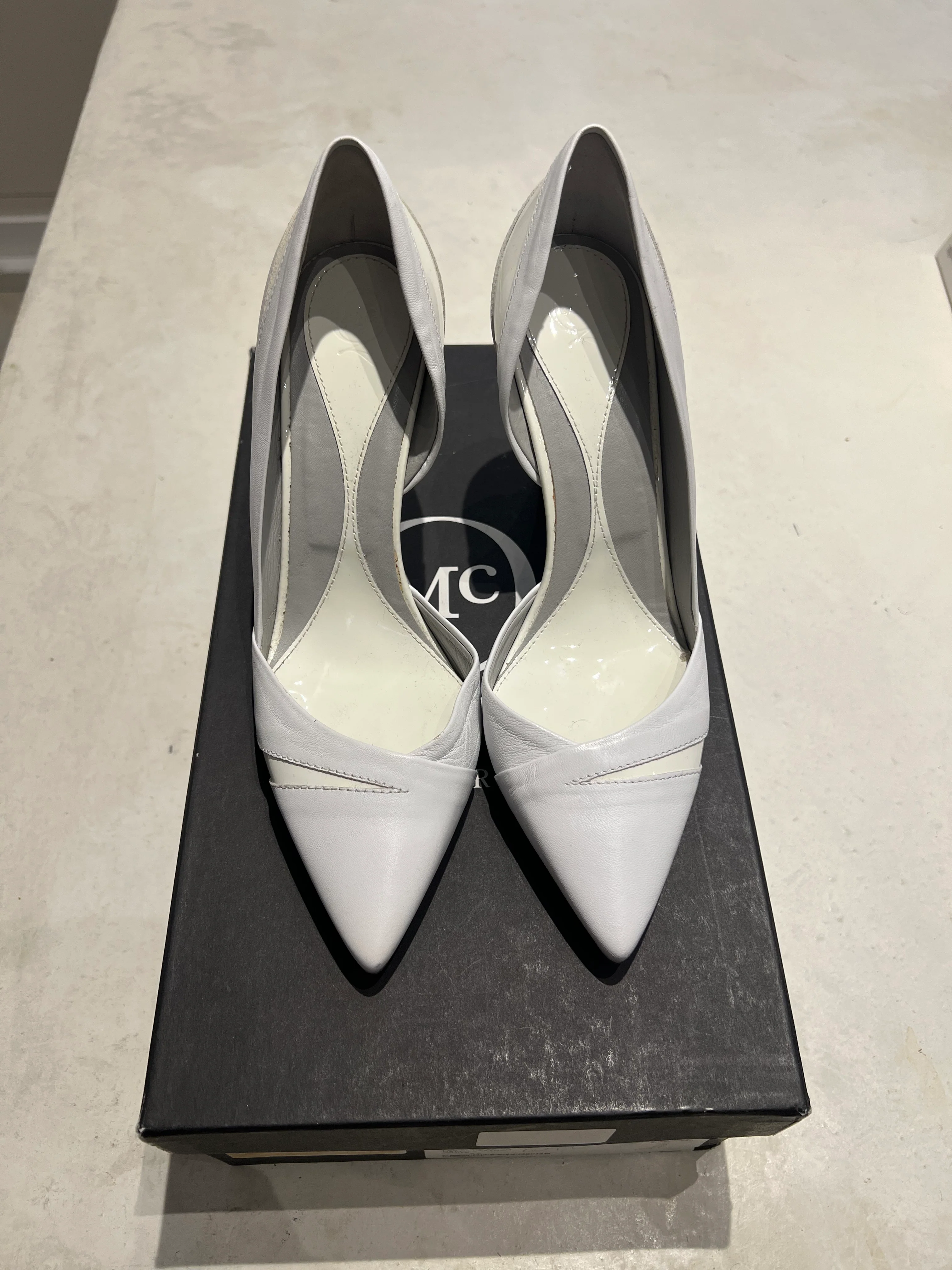 Alexander McQueen White Leather Pumps Size 3 - Image 2