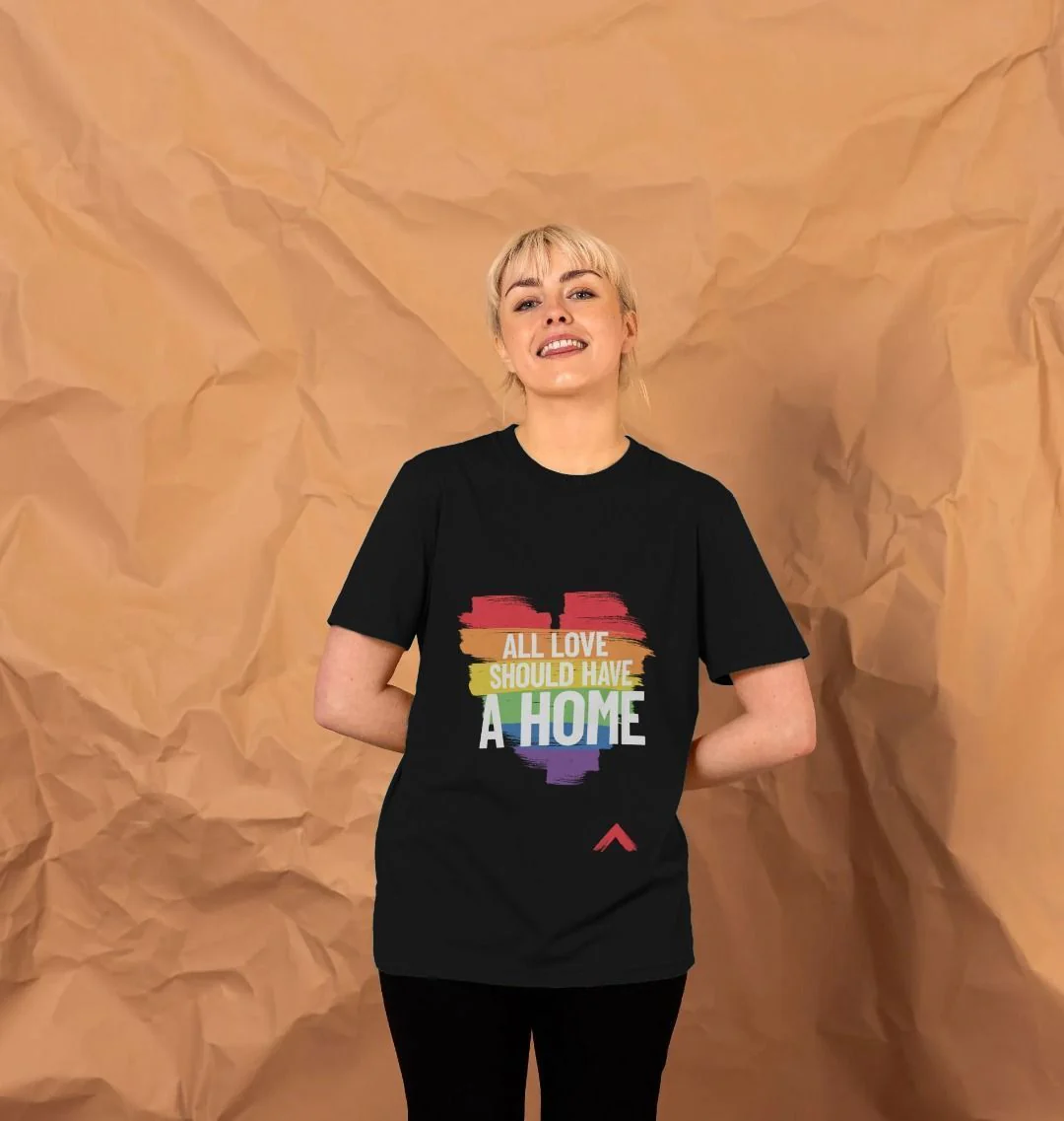 All Love Should Have a Home Black T-shirt - Image 3