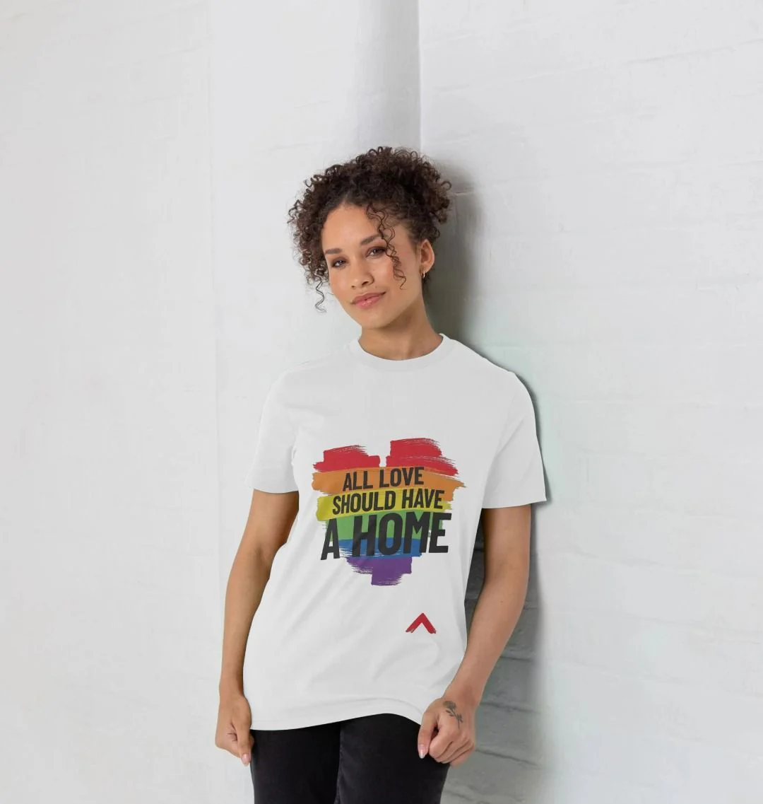 All Love Should Have a Home White T-shirt - Image 4
