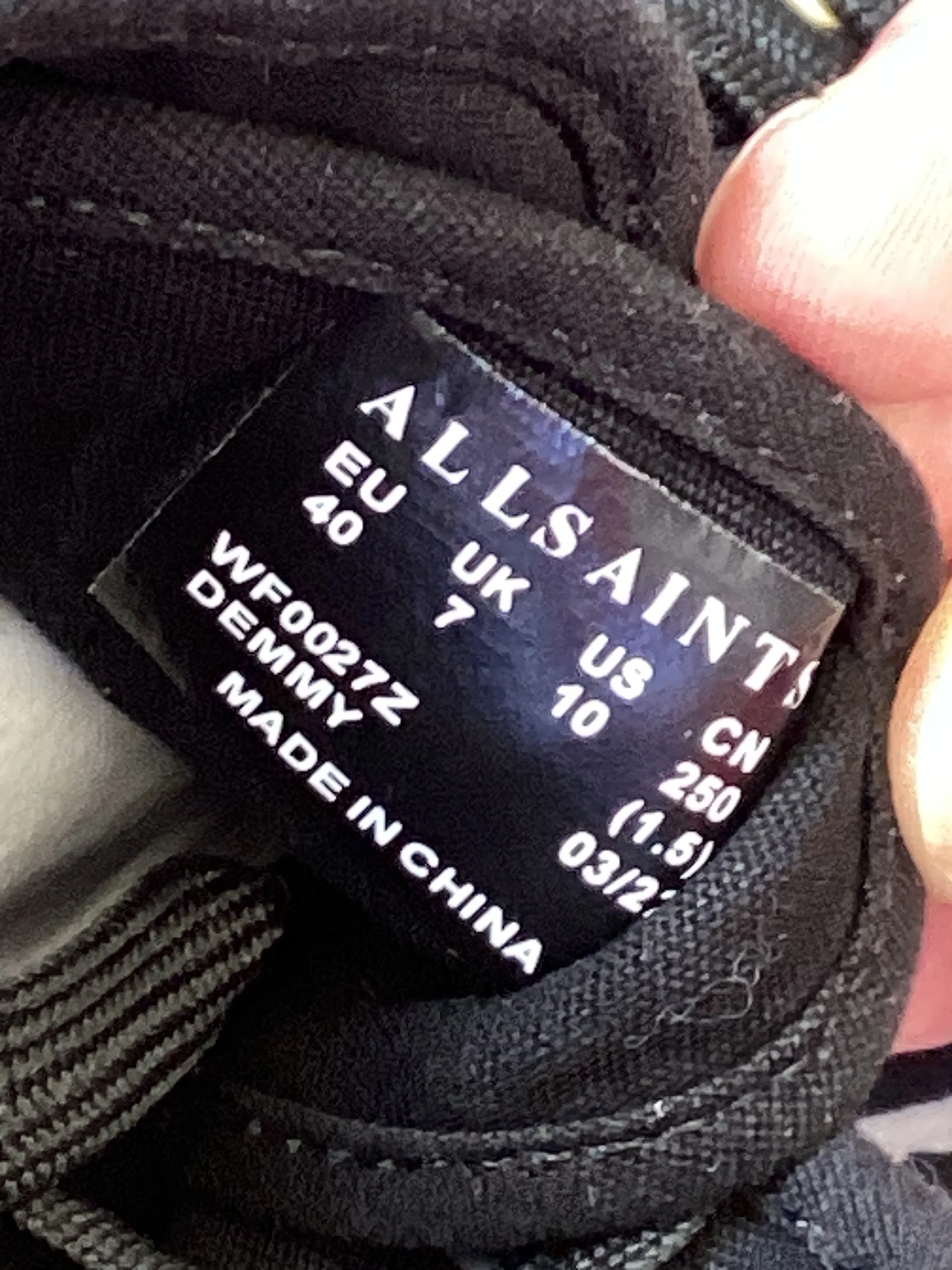 ALLSAINTS Men’s Black High-tops size 7 - Image 4