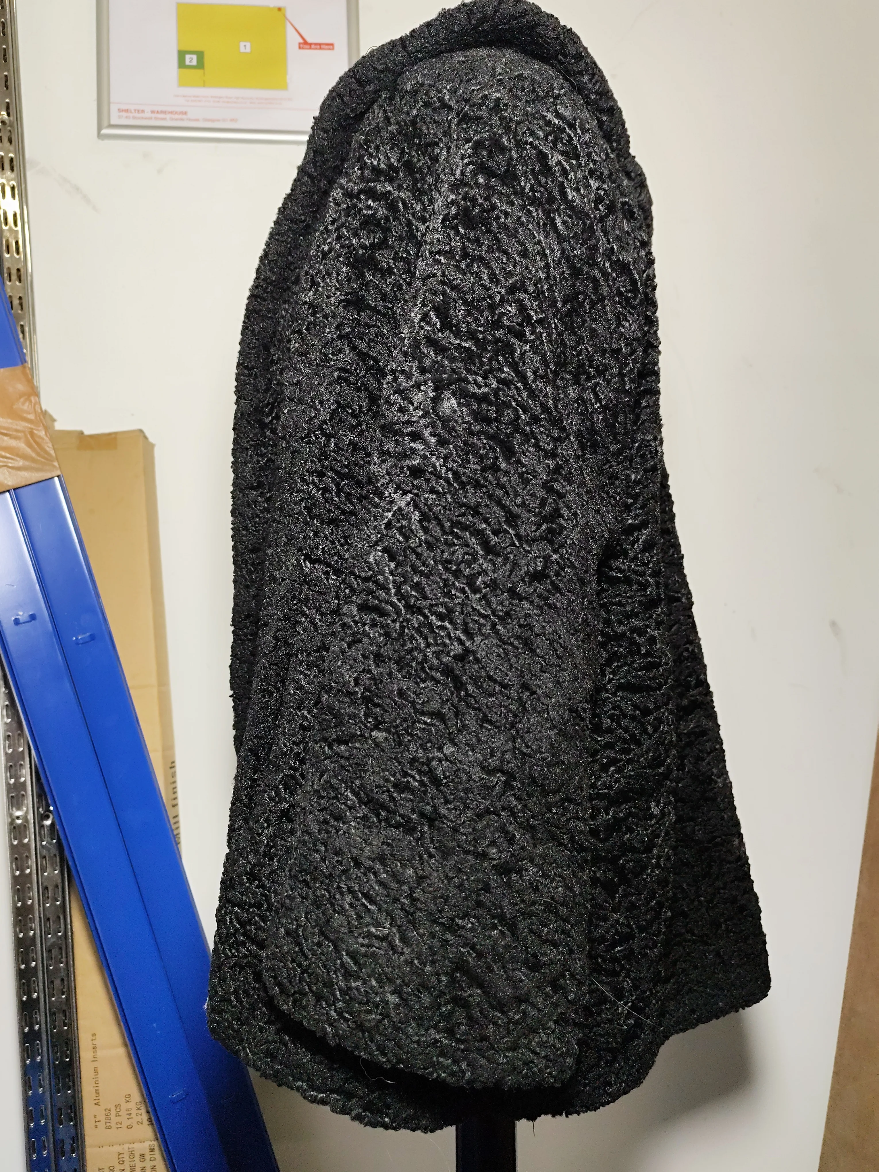 Astraka Black Faux Fur Coat - Image 3
