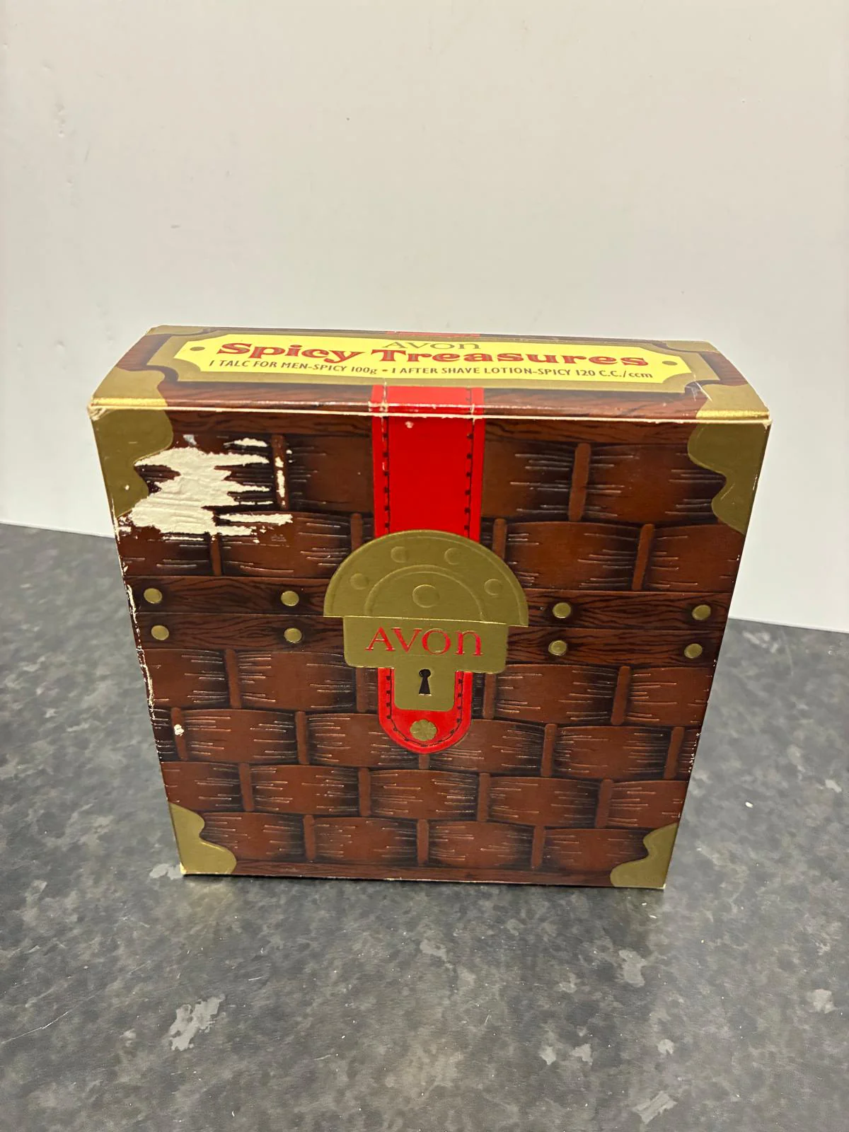 Avon Vintage Spicy Treasure Mens Cologne 120ml and Talc 100g Gift Set - Image 7