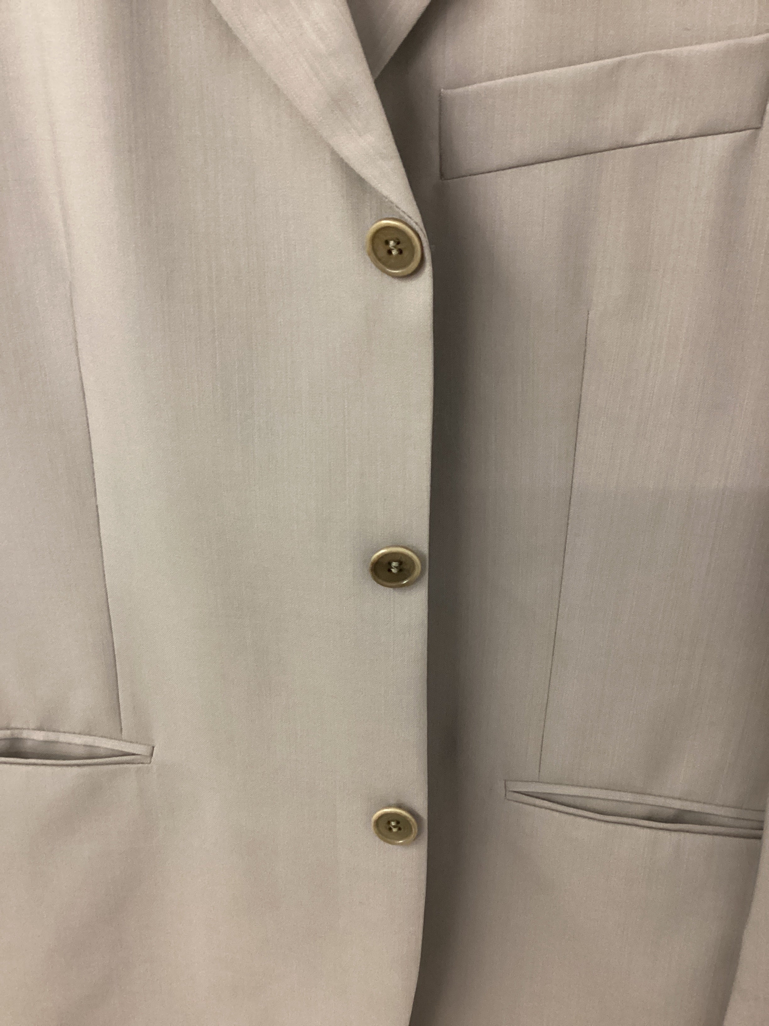 Balmain Paris Suit - Light Mushroom, 100% Fine Wool - Jacket: Size 40 Short, Trouser: 34 Inch Waist, 30 inch inside - Image 3
