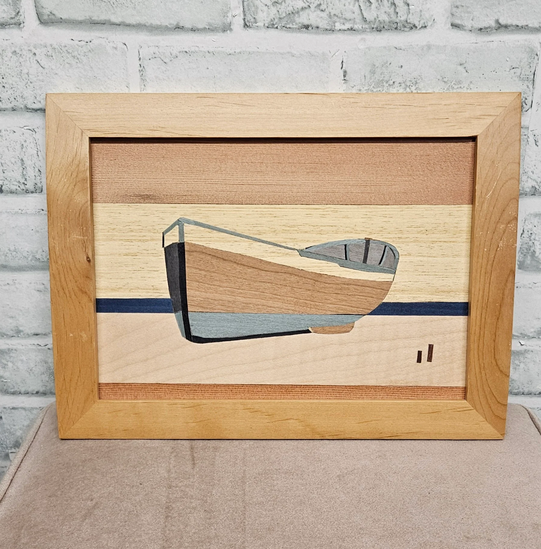 'BEACHED' Original Marquetry by Colin Miles February 2026