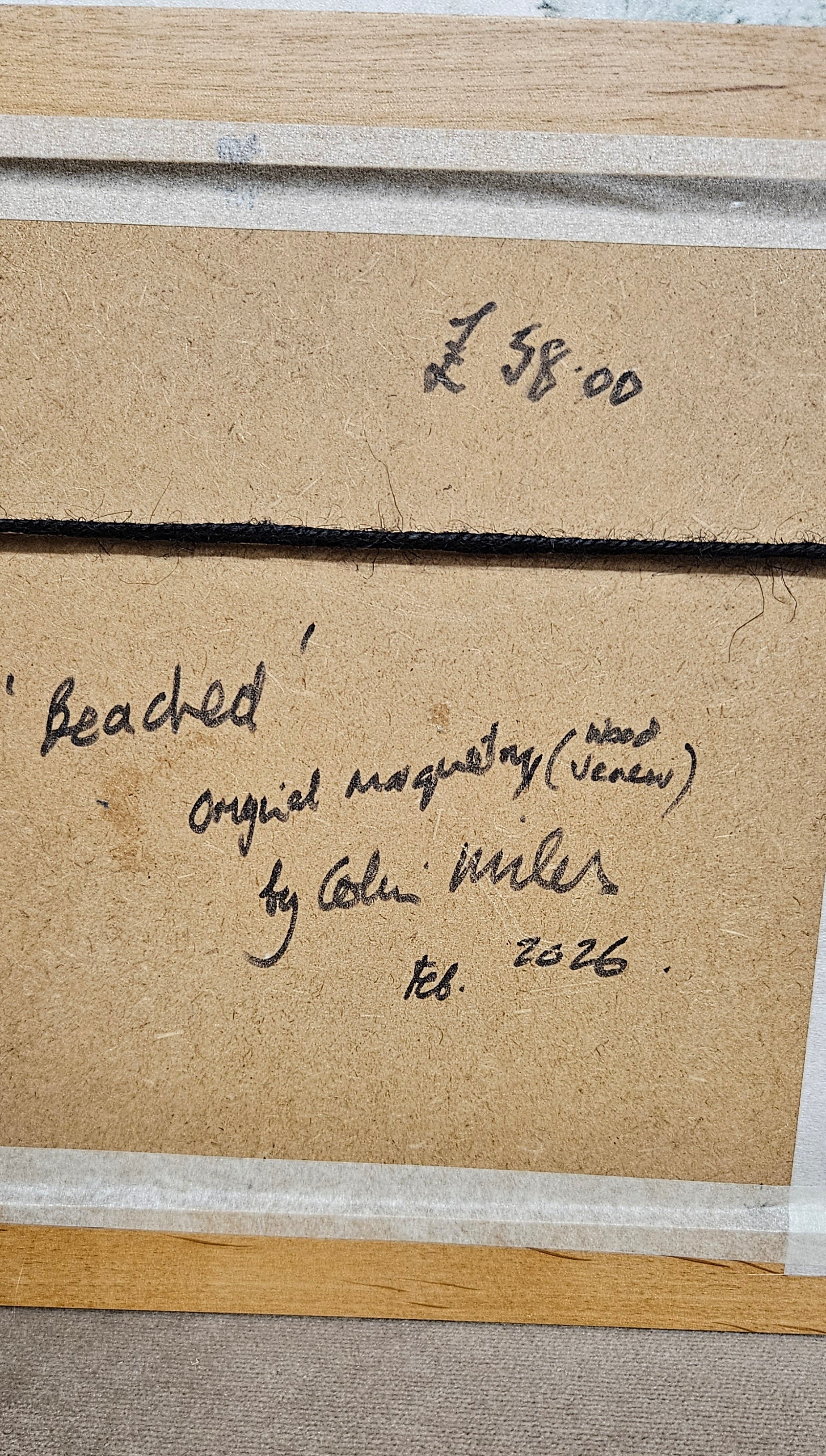 'BEACHED' Original Marquetry by Colin Miles February 2026 - Image 4