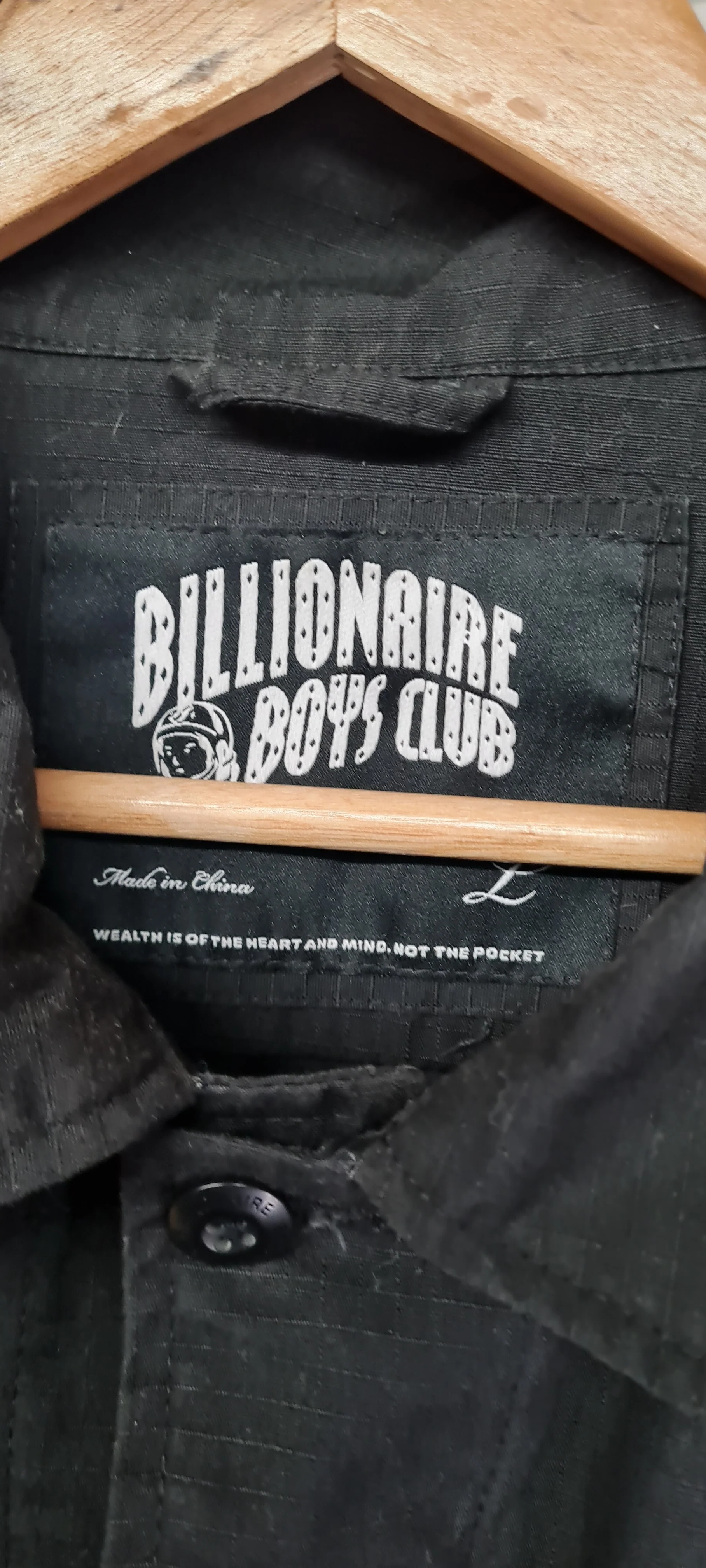 Billionaire Boys Club Nasa Black Patchwork Overshirt Size Large - Image 2