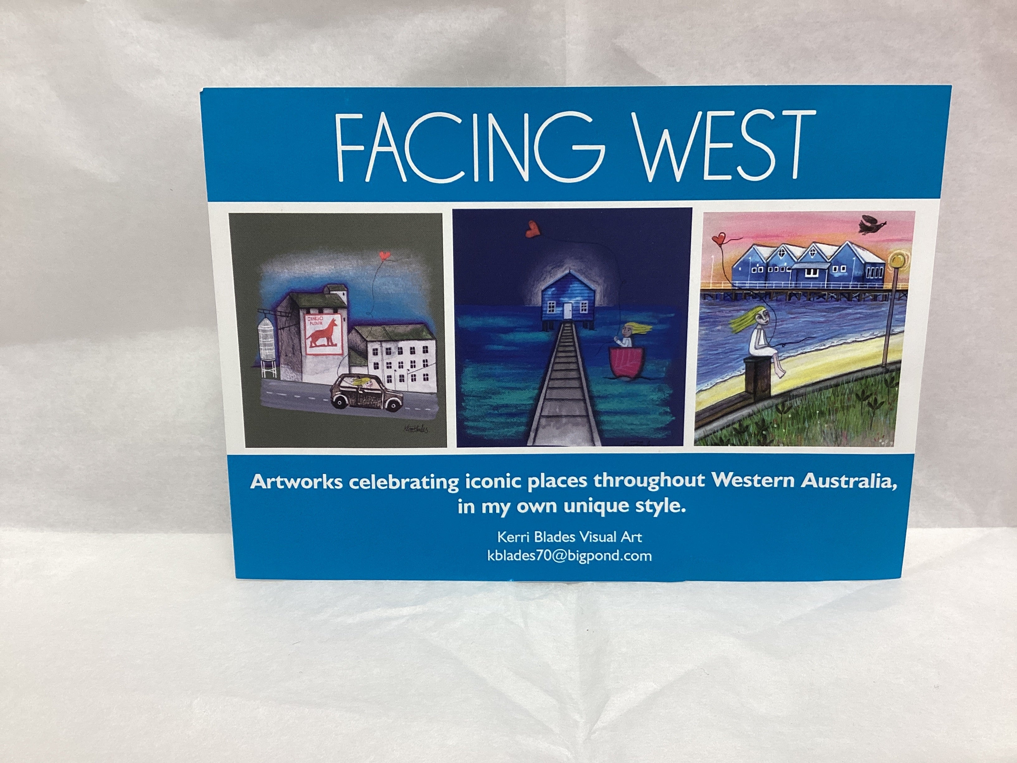 BNWT Kerri Blades, Facing West, Handworked Print on Canvas - Image 8