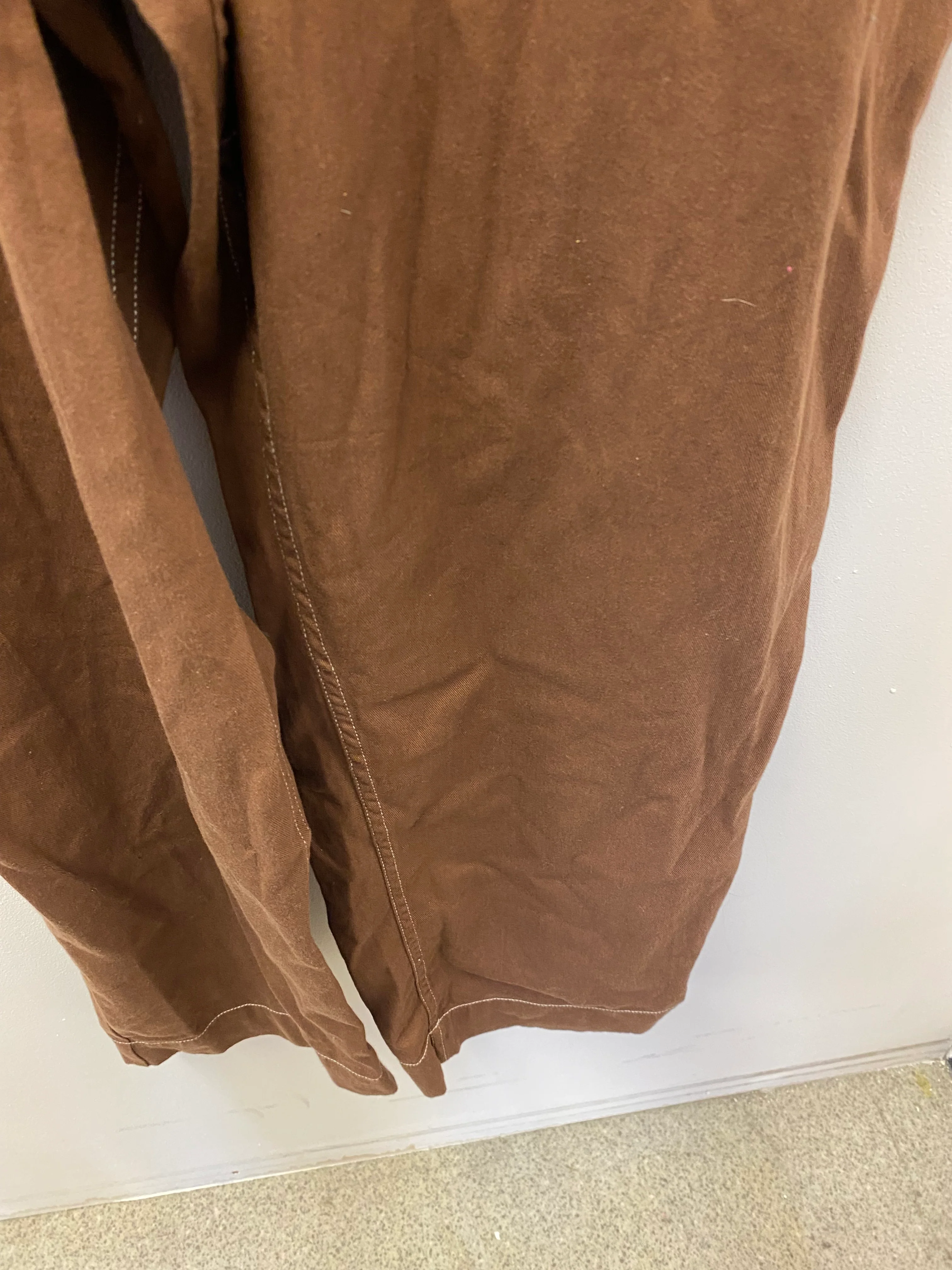 BNWT Lucy and Yak Carmen Jumpsuit Organic Cotton Oak Brown 2XL - Image 4