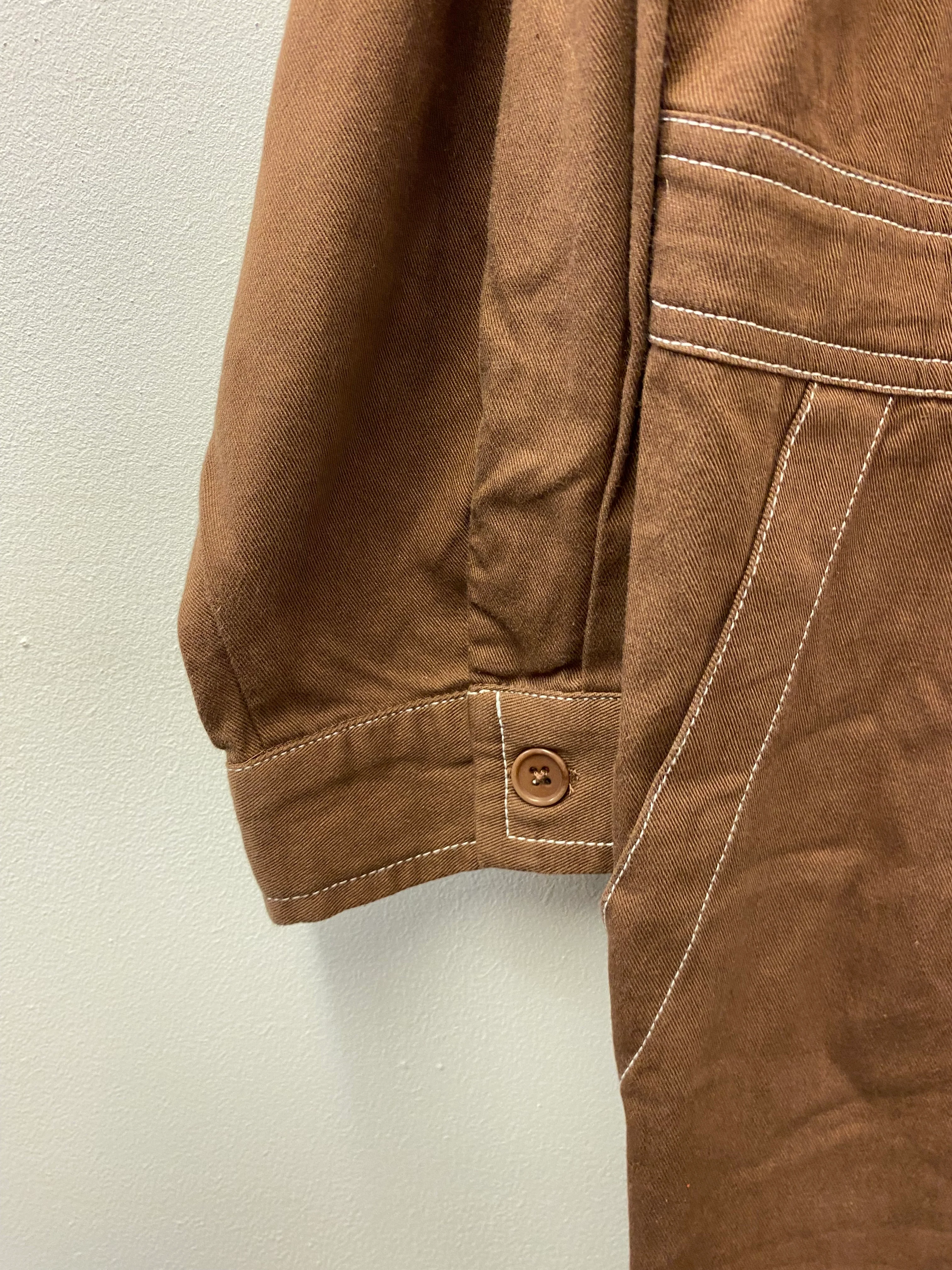 BNWT Lucy and Yak Carmen Jumpsuit Organic Cotton Oak Brown 2XL - Image 5