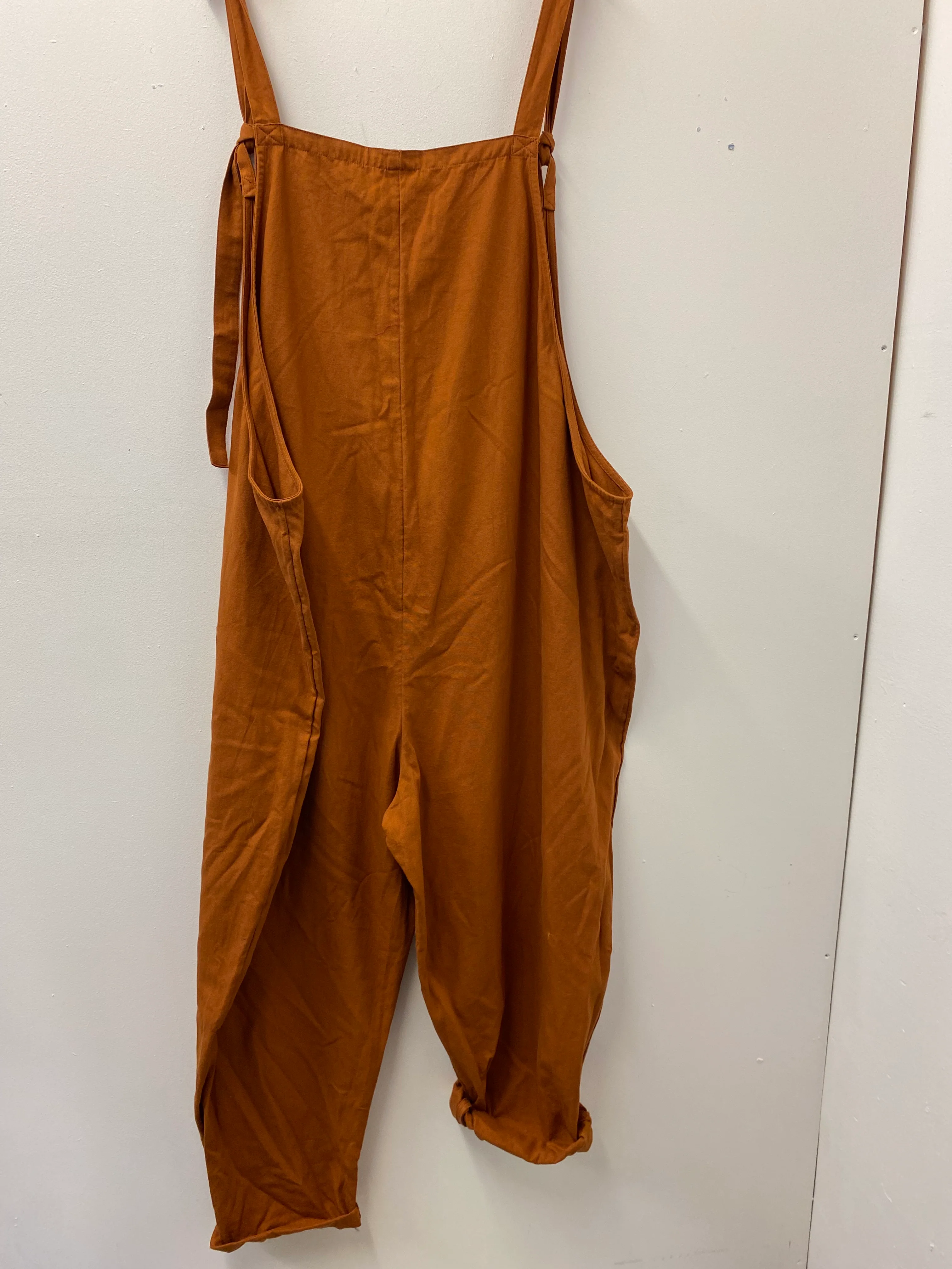 BNWT Lucy and Yak Original Dungaree Organic Cotton Brown Size 32R Plus Size - Image 2