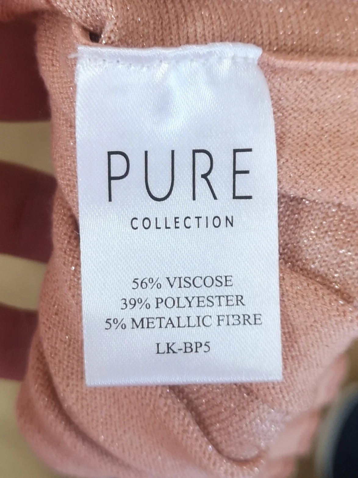 BNWT Pure Collection Pink Knitted V-Neck Pleat Dress Size 10 - Image 6