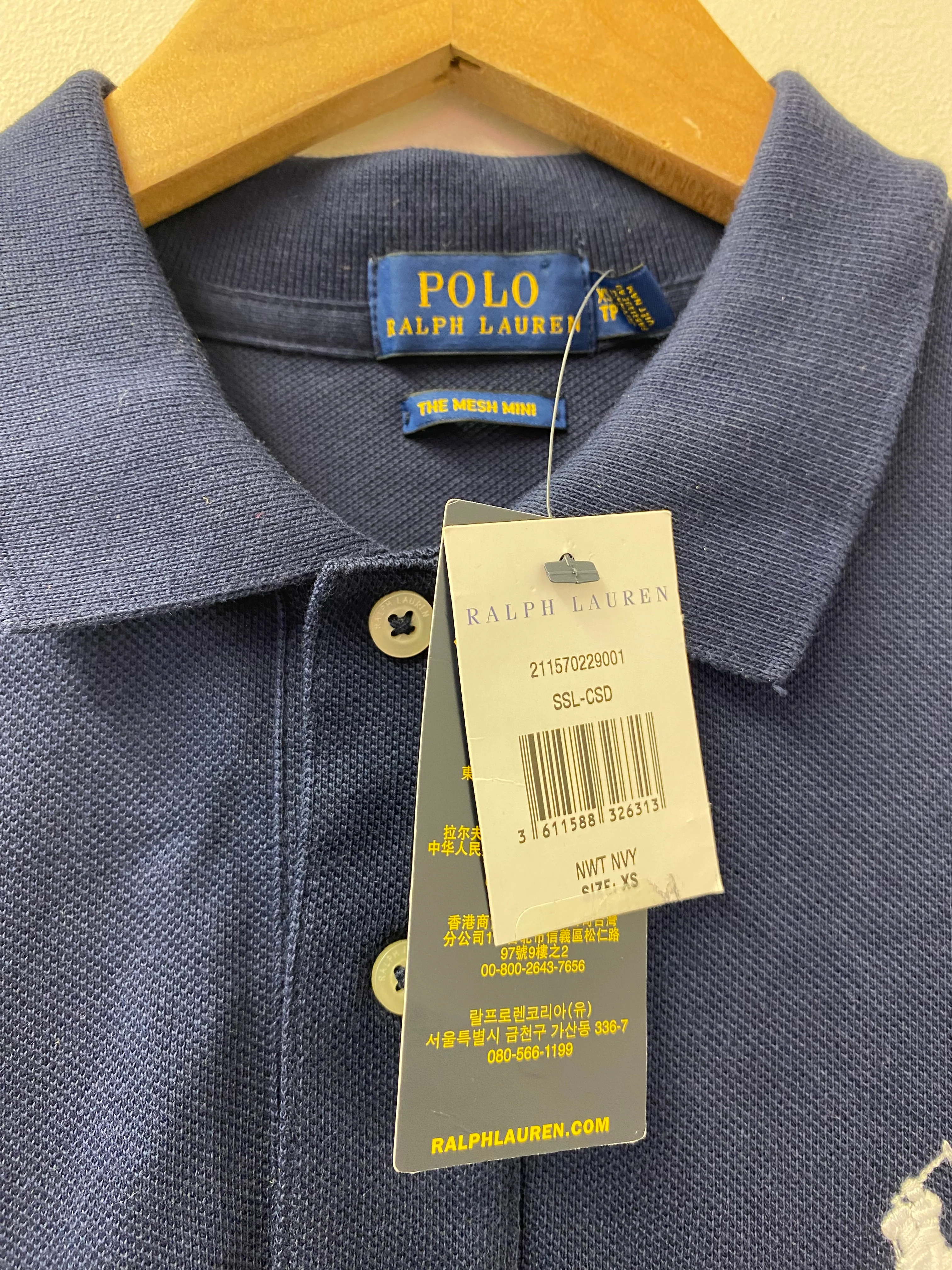 BNWT Ralph Lauren Navy Polo Shirt Dress XS - Image 3