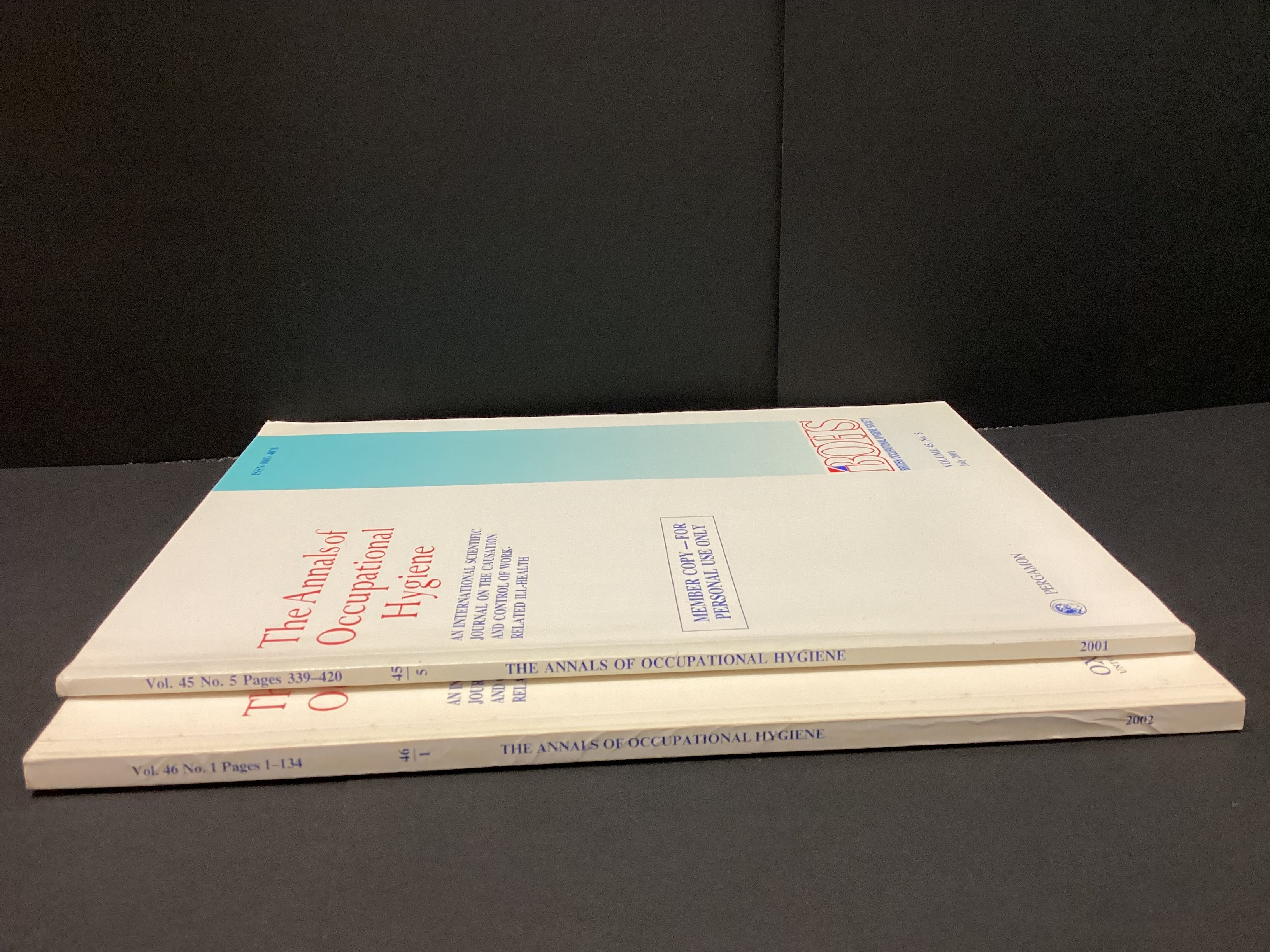 The Annals of Occupational Hygiene  Vol. 45, No. 5 & Vol. 46, No. 1 - Image 3