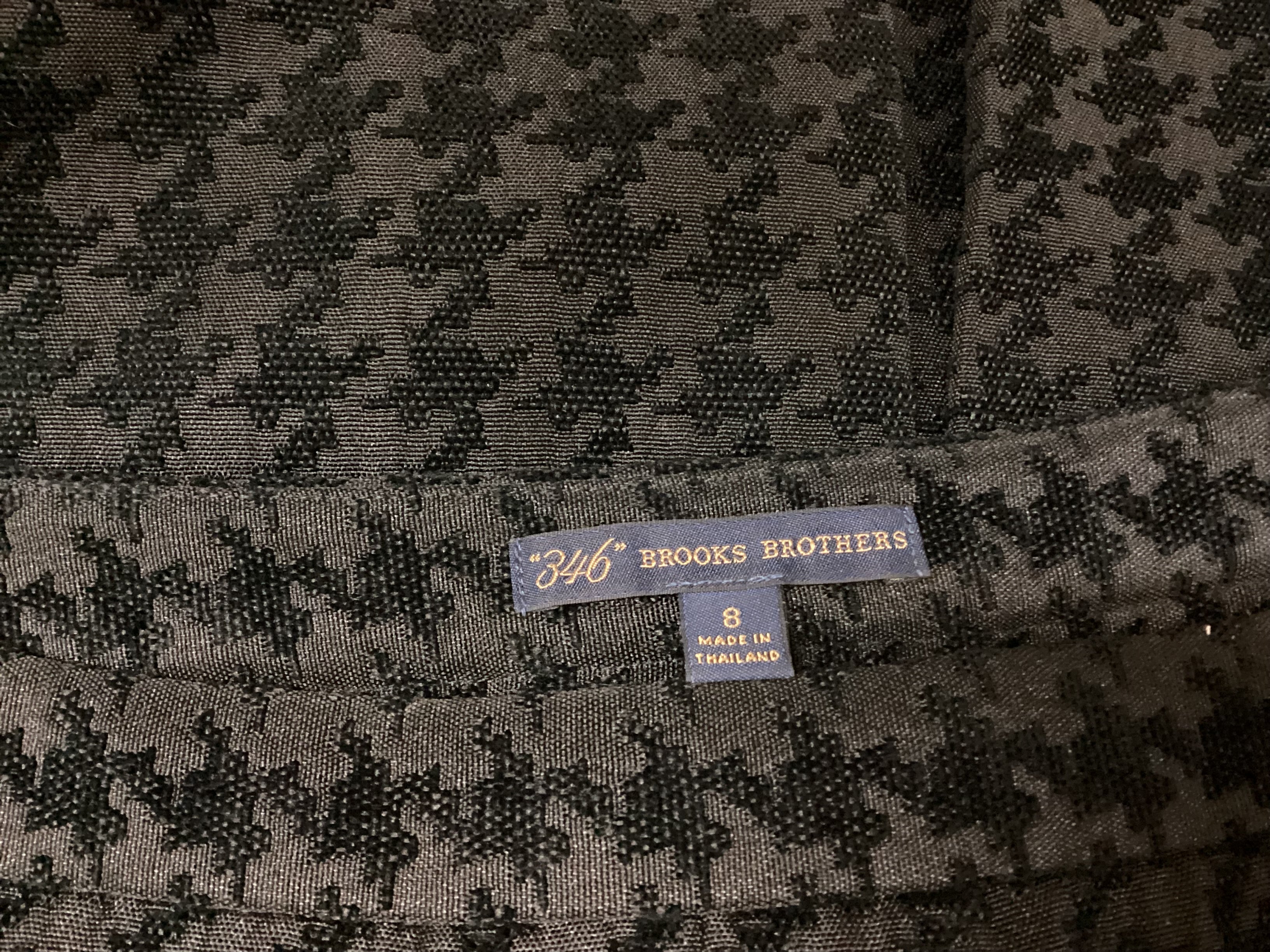 Brooks Brothers Women’s 346 Houndstooth A-Line Skirt Black & Gray - Image 3