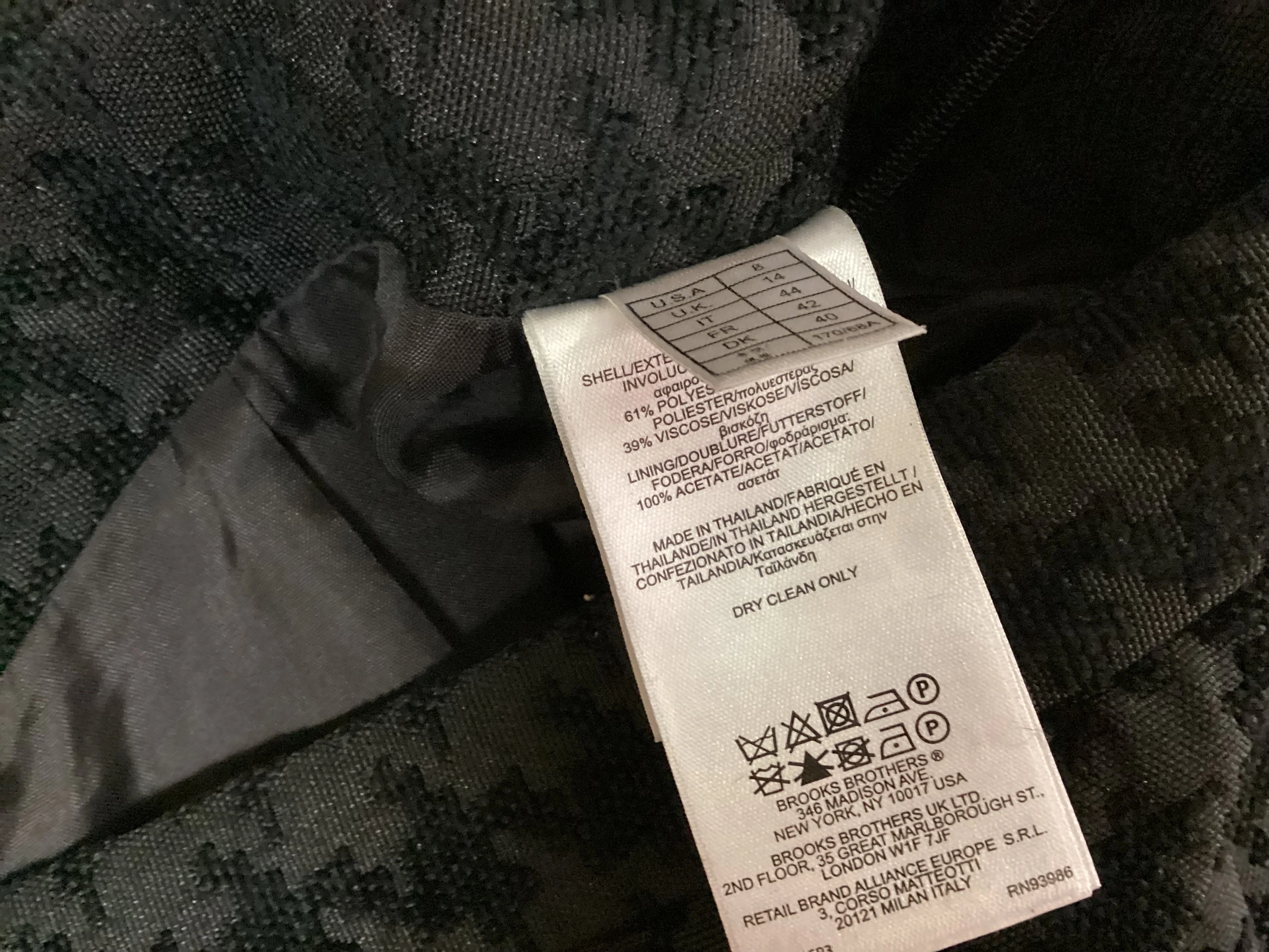 Brooks Brothers Women’s 346 Houndstooth A-Line Skirt Black & Gray - Image 4