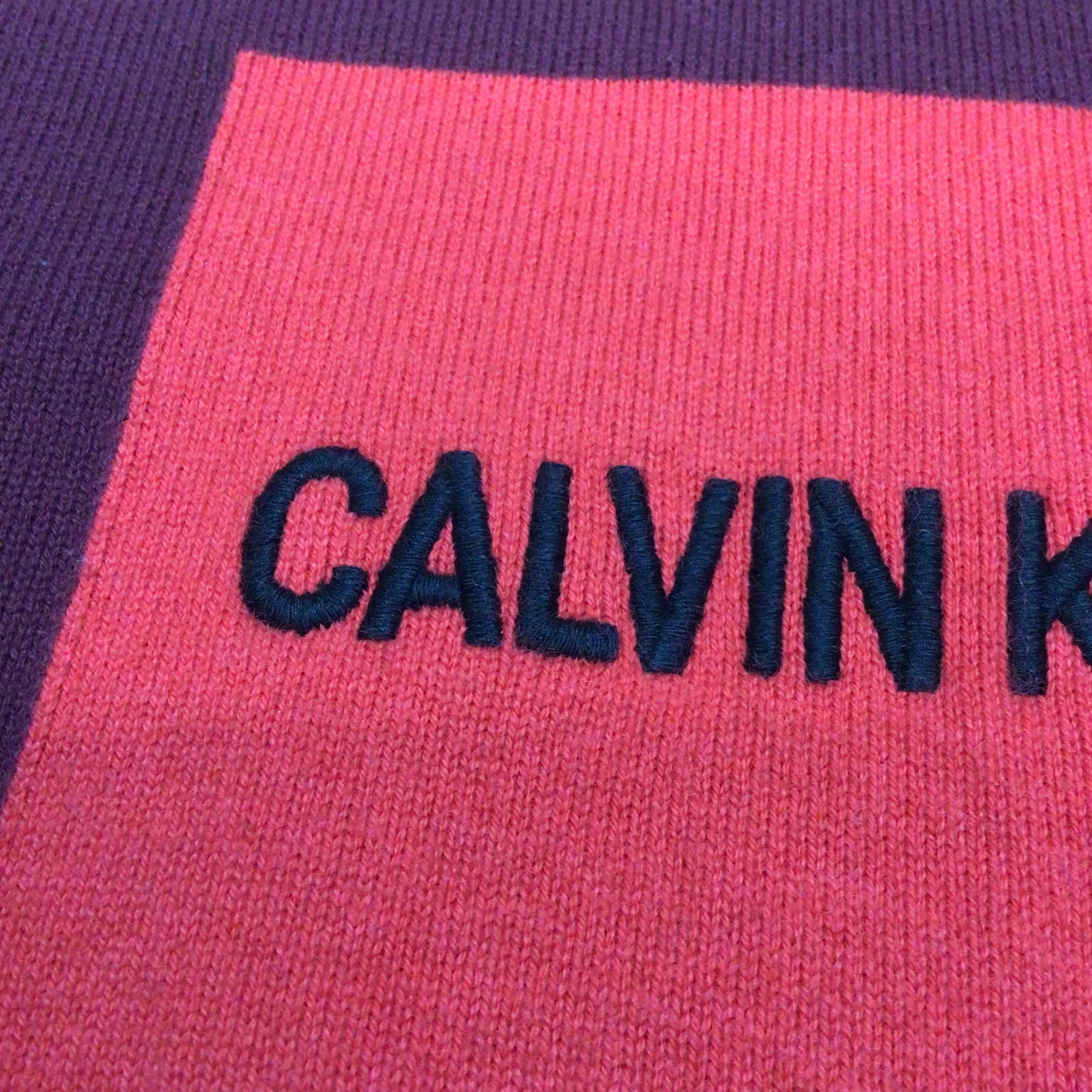 Calvin Klein Jeans Burgundy 100% Cotton Jumper Size XS - Image 4