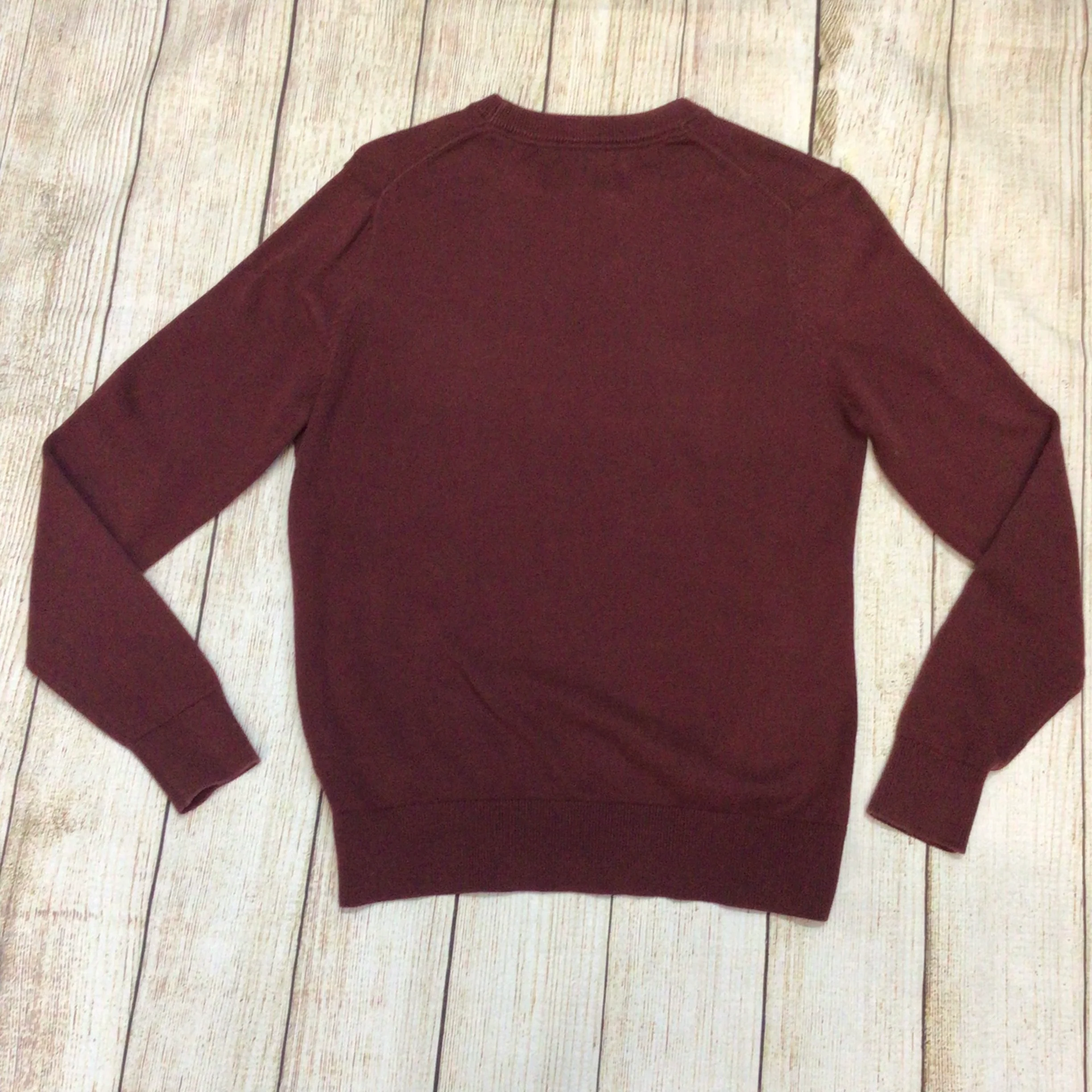 Calvin Klein Jeans Burgundy 100% Cotton Jumper Size XS - Image 5