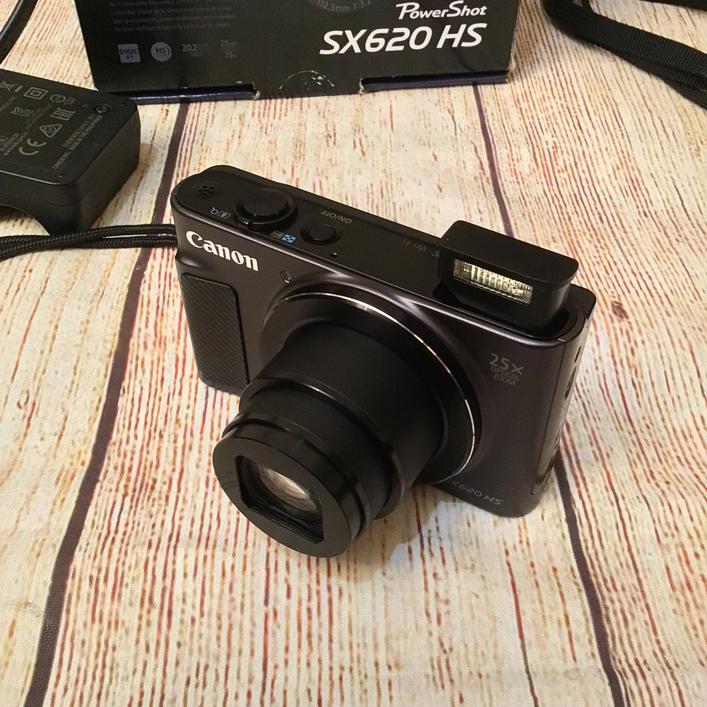 Canon PowerShot SX620 HS Wi-Fi Digital Camera w/Box & Charger - Image 2