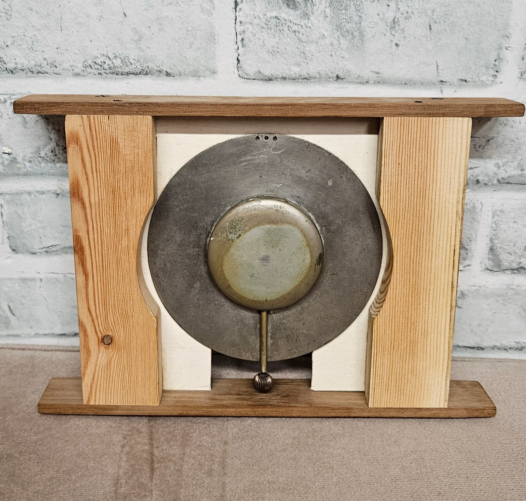 Vintage 8 Days Car Clock in Wooden Frame Needs Restoring - Image 3