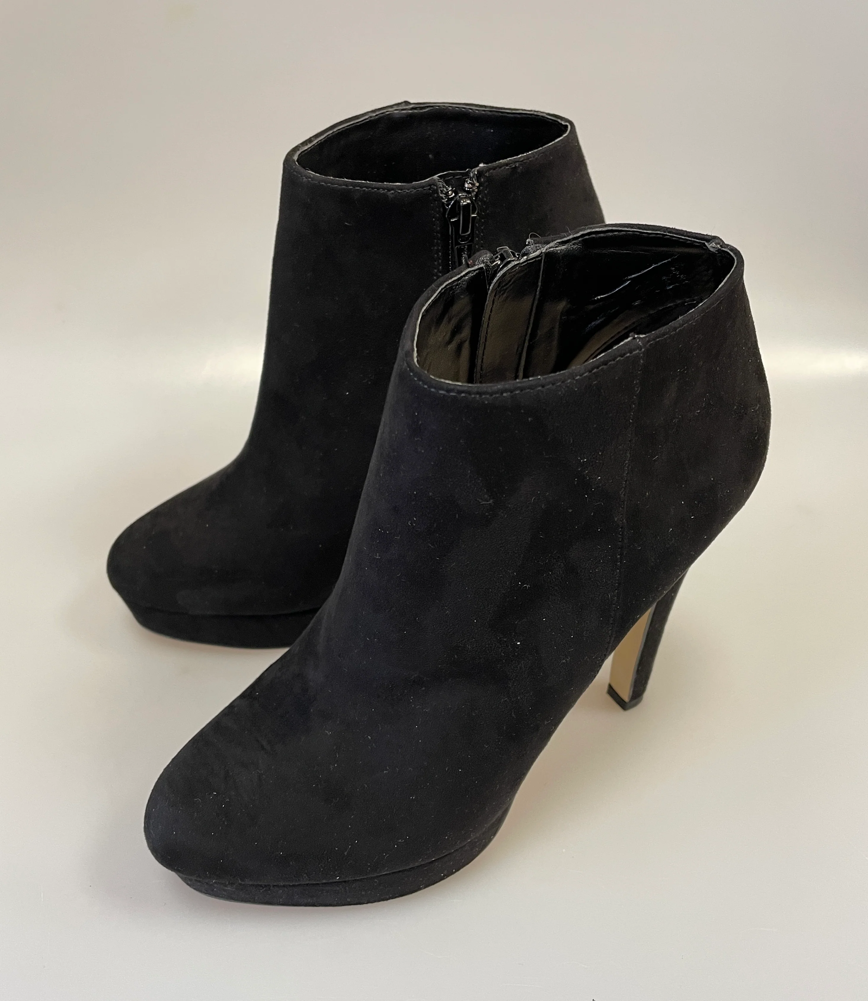 Carvela by Kurt Geiger New in Box Black Faux Suede Heeled Wedged Boots EU 38 UK 5 - Image 2