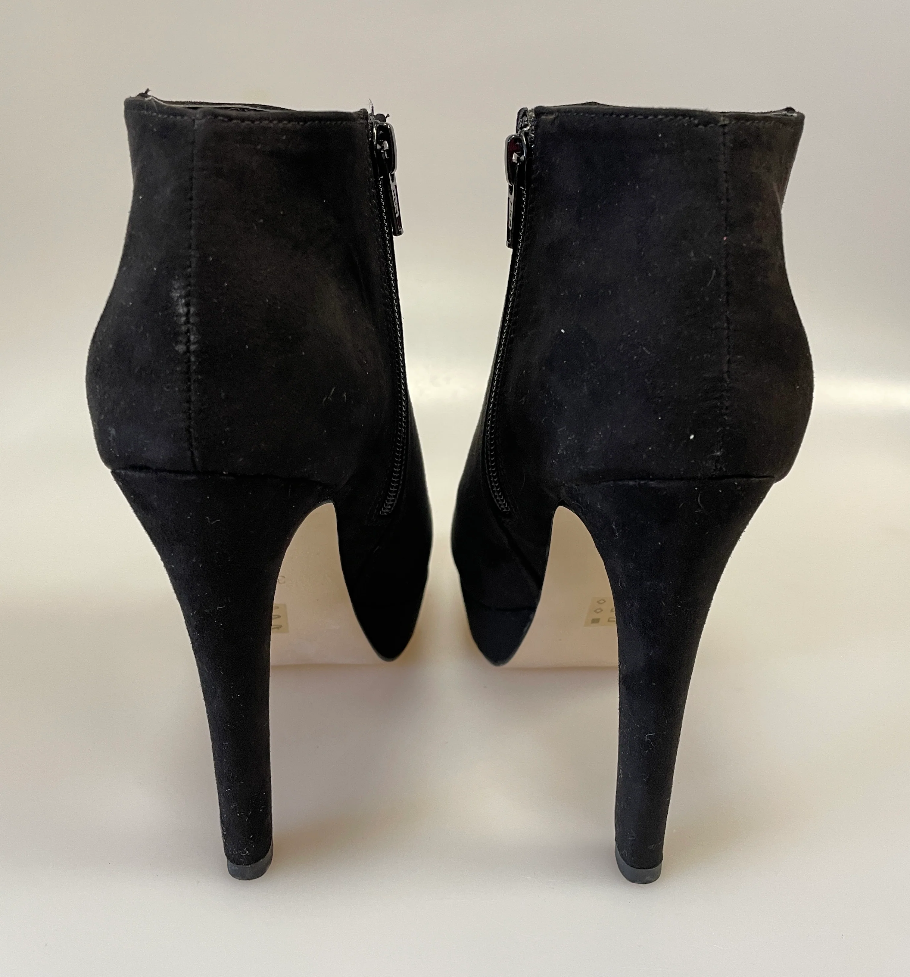 Carvela by Kurt Geiger New in Box Black Faux Suede Heeled Wedged Boots EU 38 UK 5 - Image 5