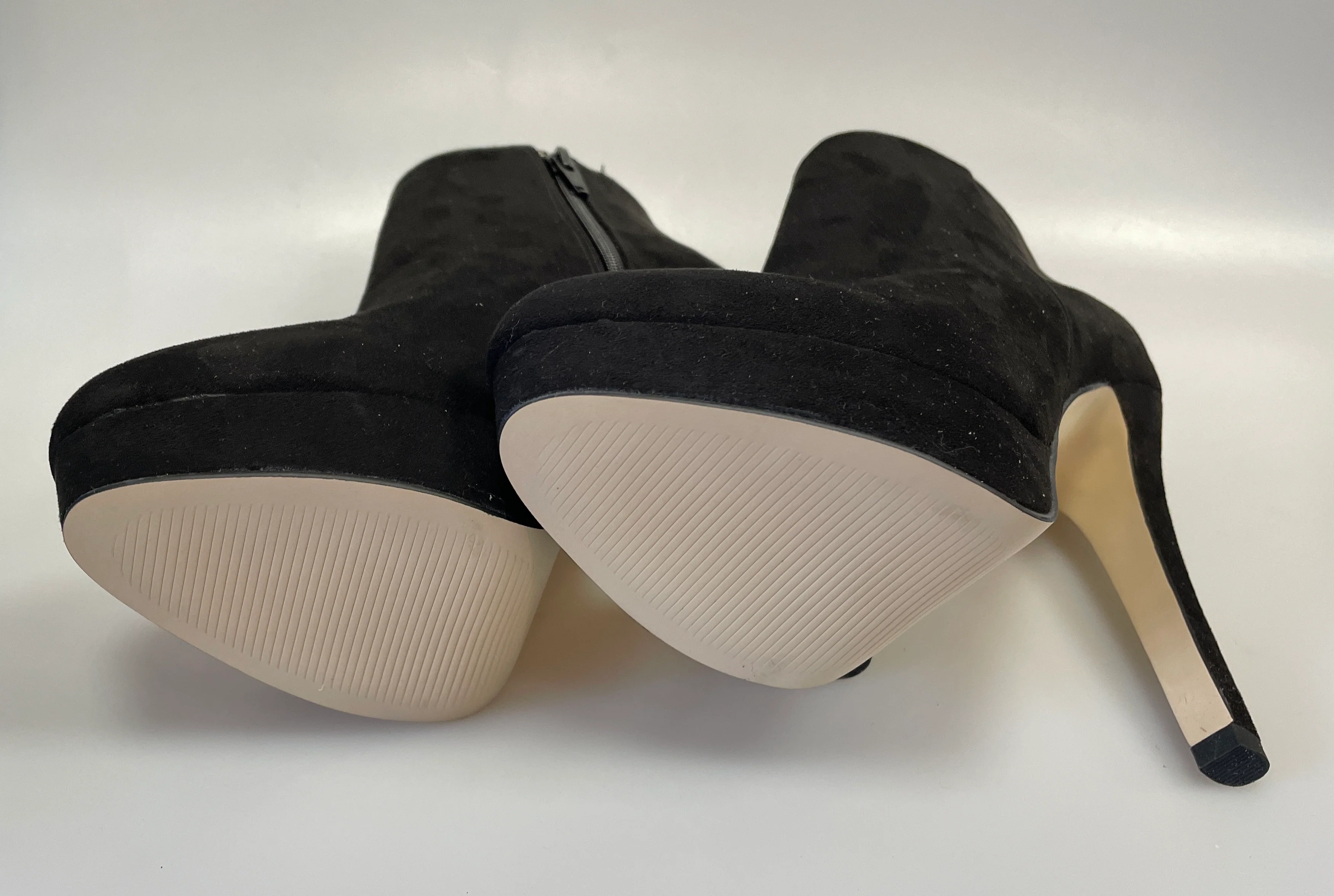 Carvela by Kurt Geiger New in Box Black Faux Suede Heeled Wedged Boots EU 38 UK 5 - Image 7