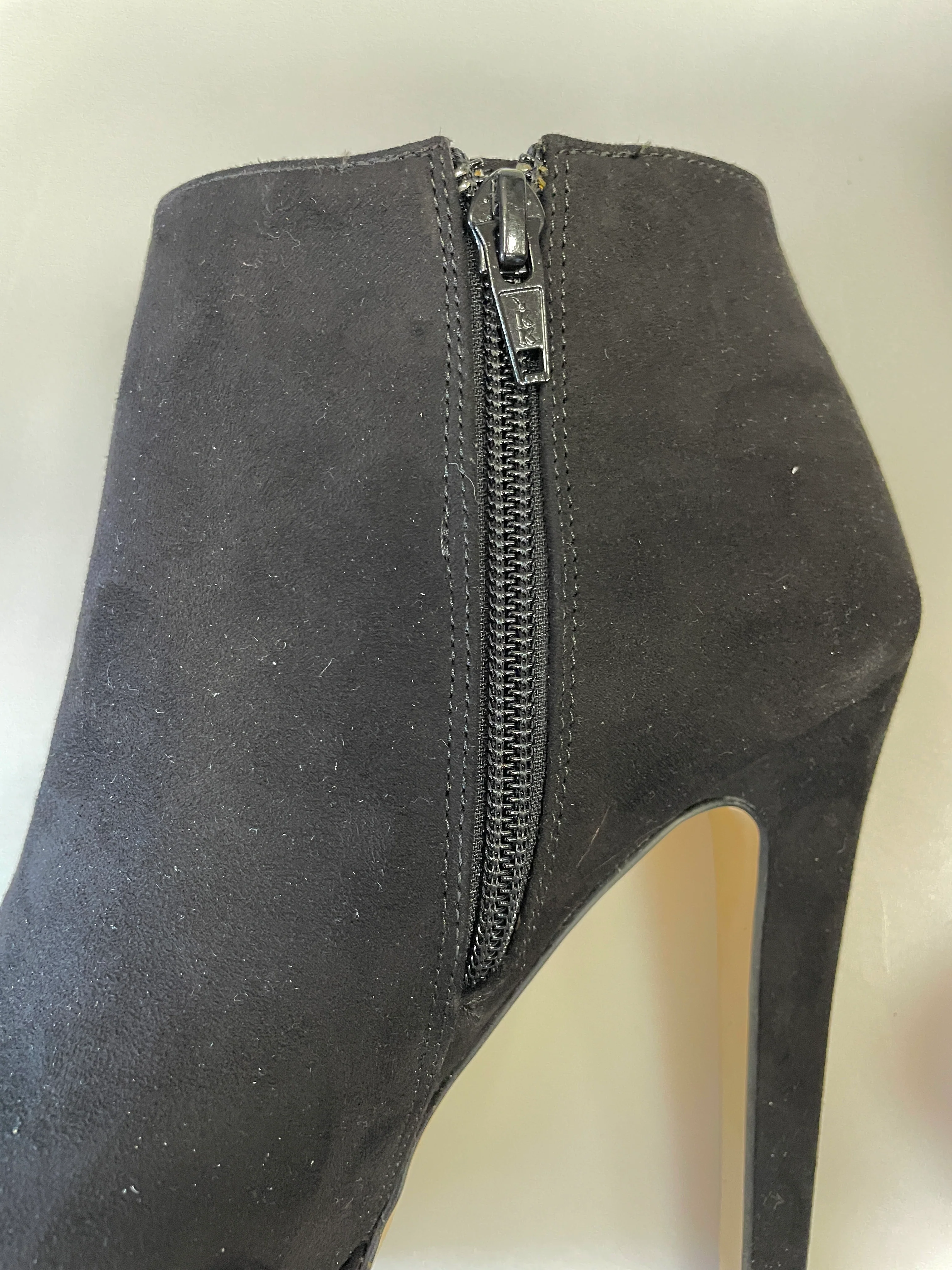 Carvela by Kurt Geiger New in Box Black Faux Suede Heeled Wedged Boots EU 38 UK 5 - Image 8