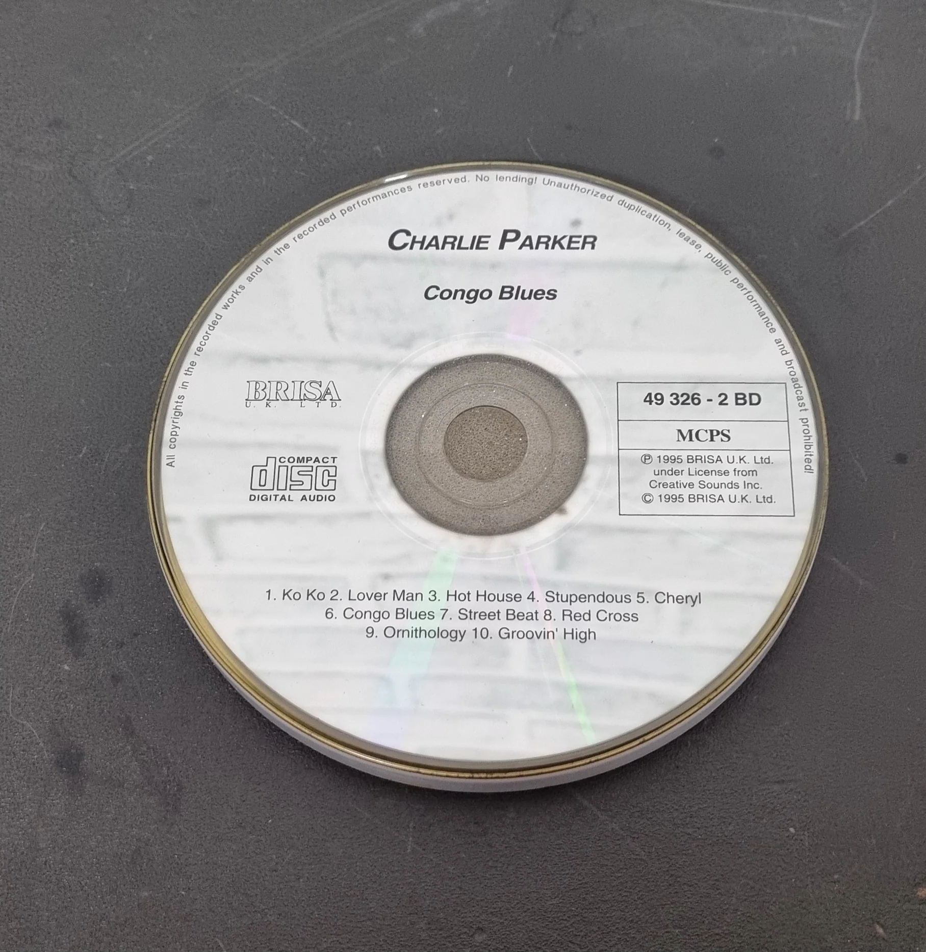 Congo Blues by Charlie Parker Metal Case CD - Image 4