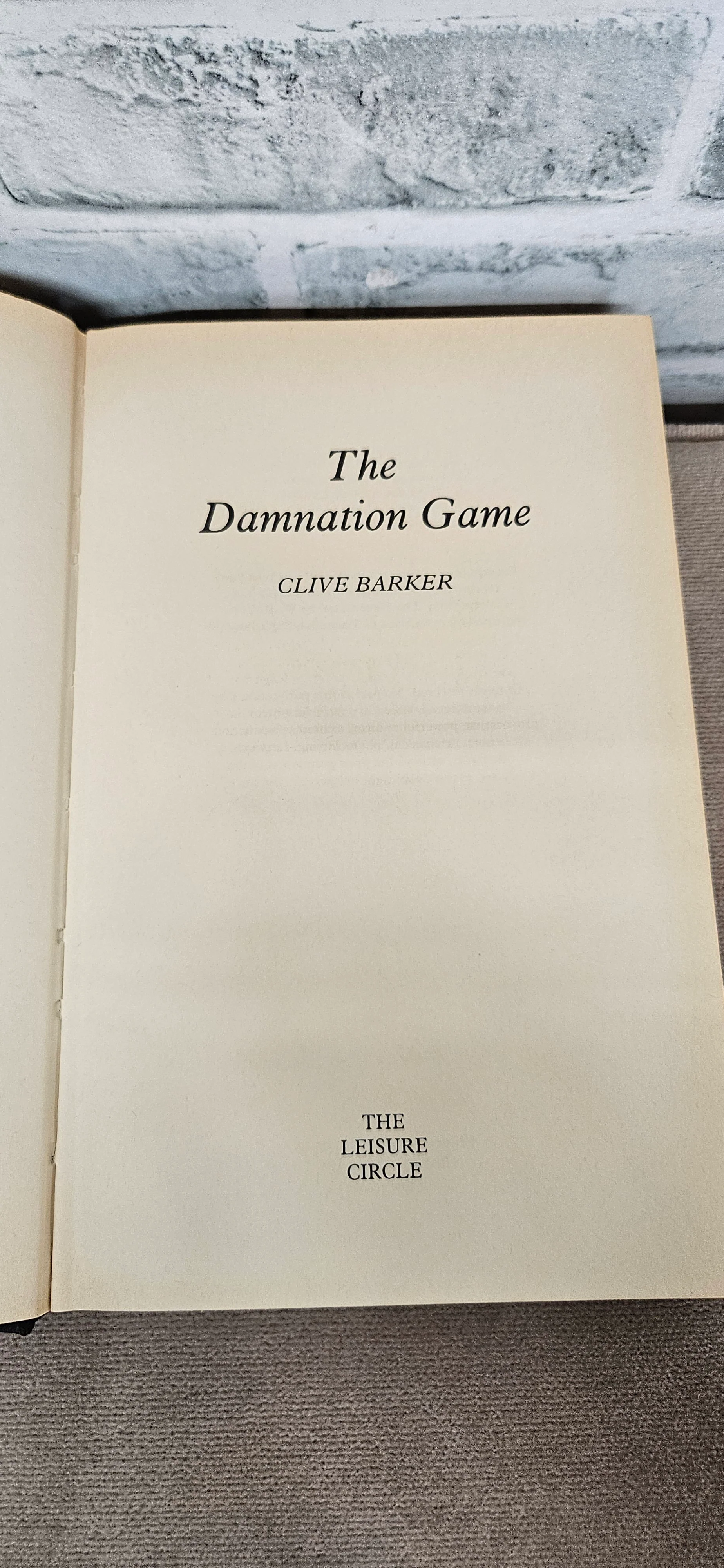 Clive Barker The Damnation Game Hardback 1985 - Image 5