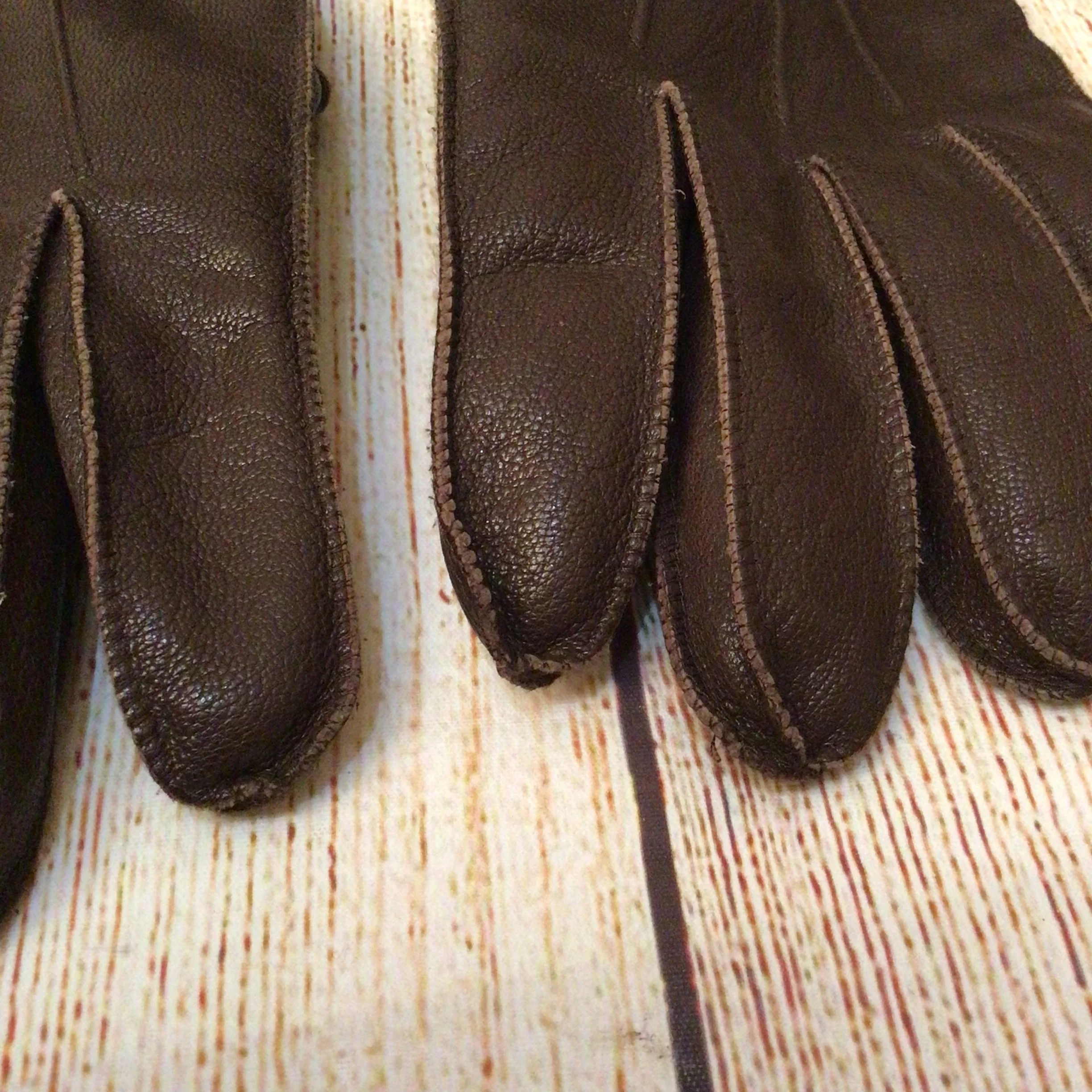 Coach Brown Leather Gloves w/Removable Wool Cashmere Gloves Size M - Image 10