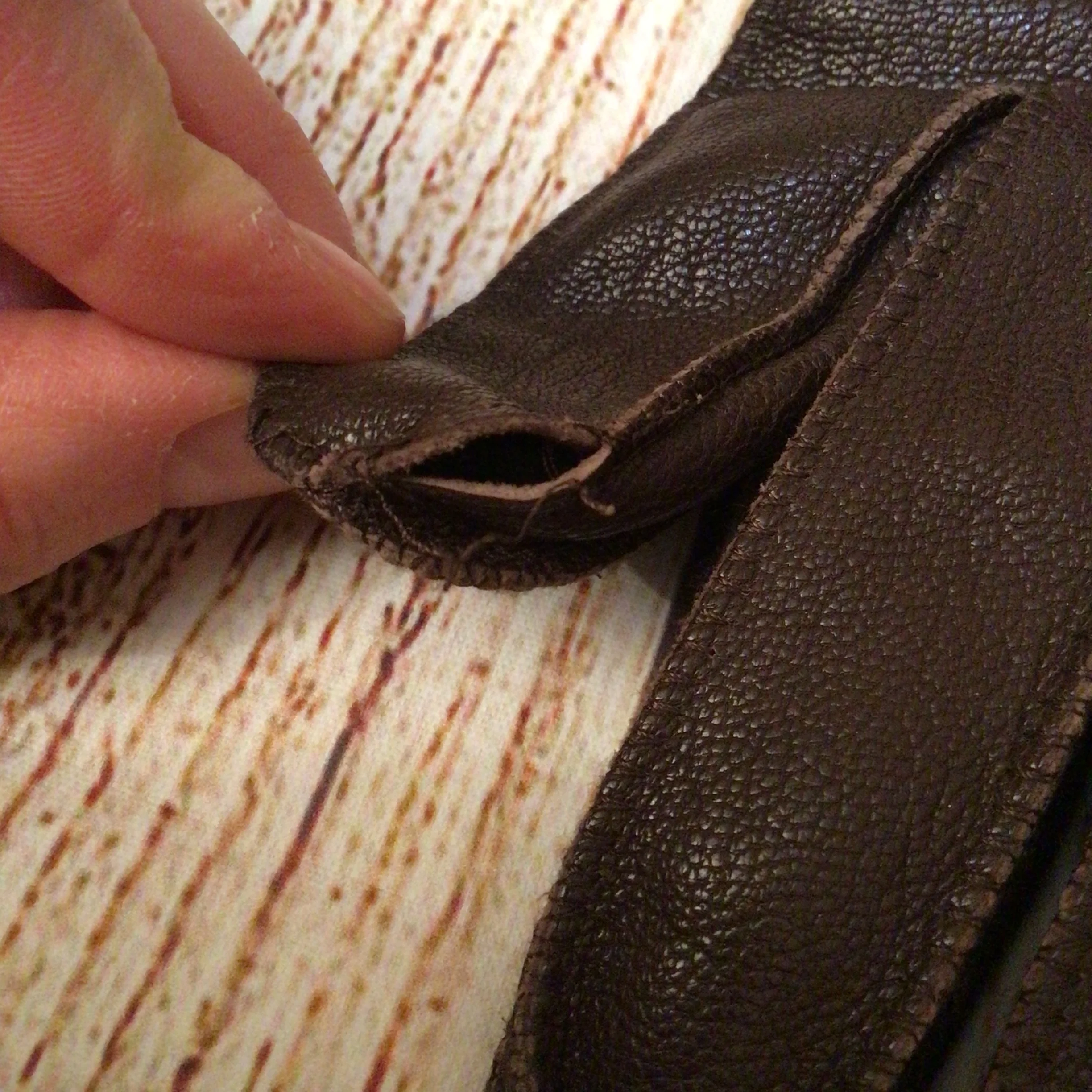 Coach Brown Leather Gloves w/Removable Wool Cashmere Gloves Size M - Image 12