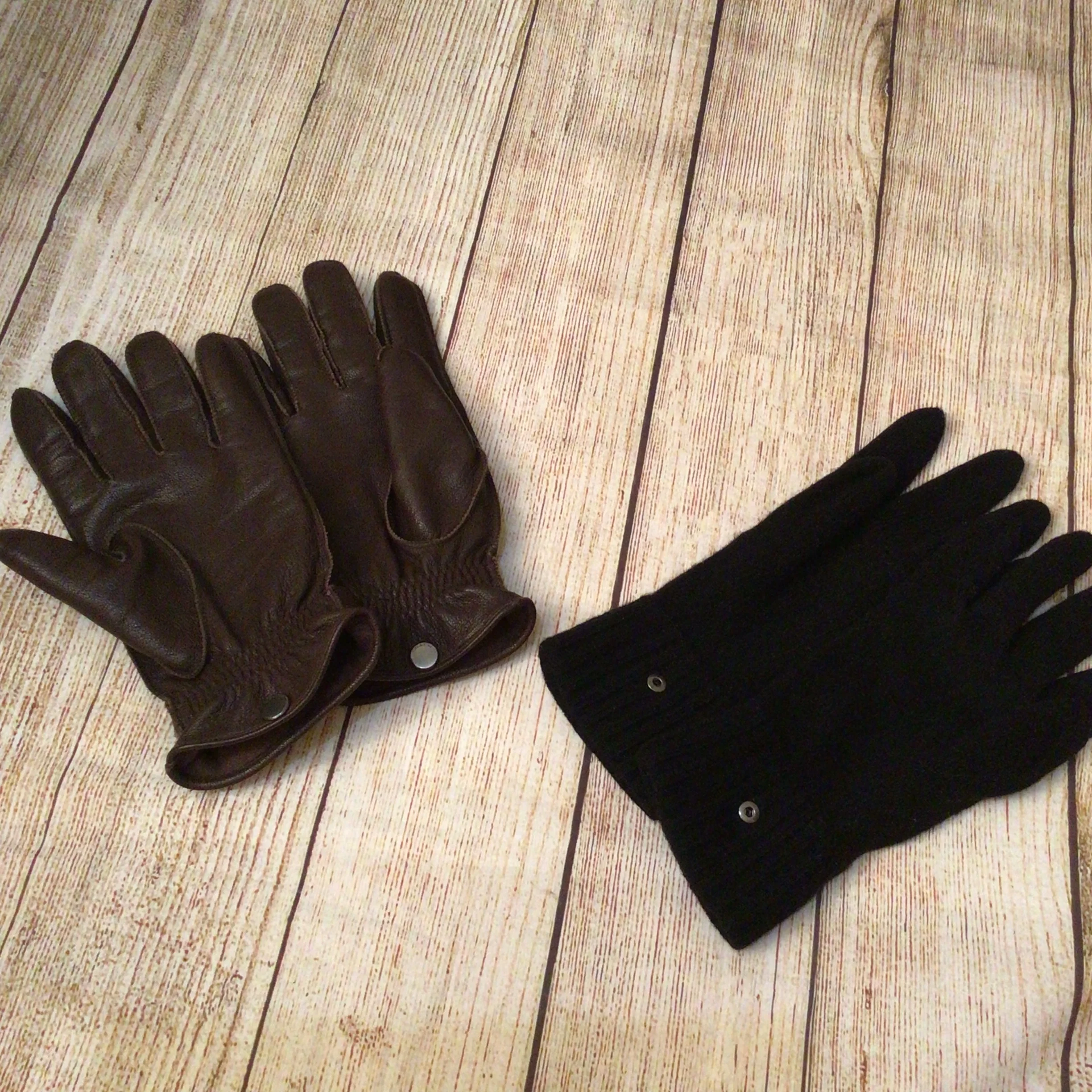 Coach Brown Leather Gloves w/Removable Wool Cashmere Gloves Size M - Image 5