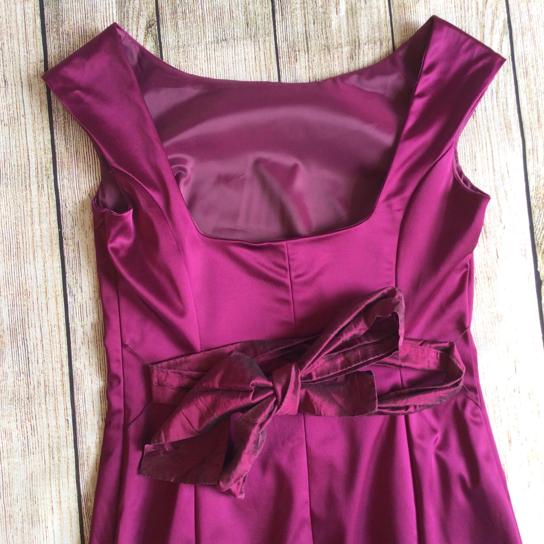 Coast Magenta Pink Tie Back Dress Size 8 - Image 6