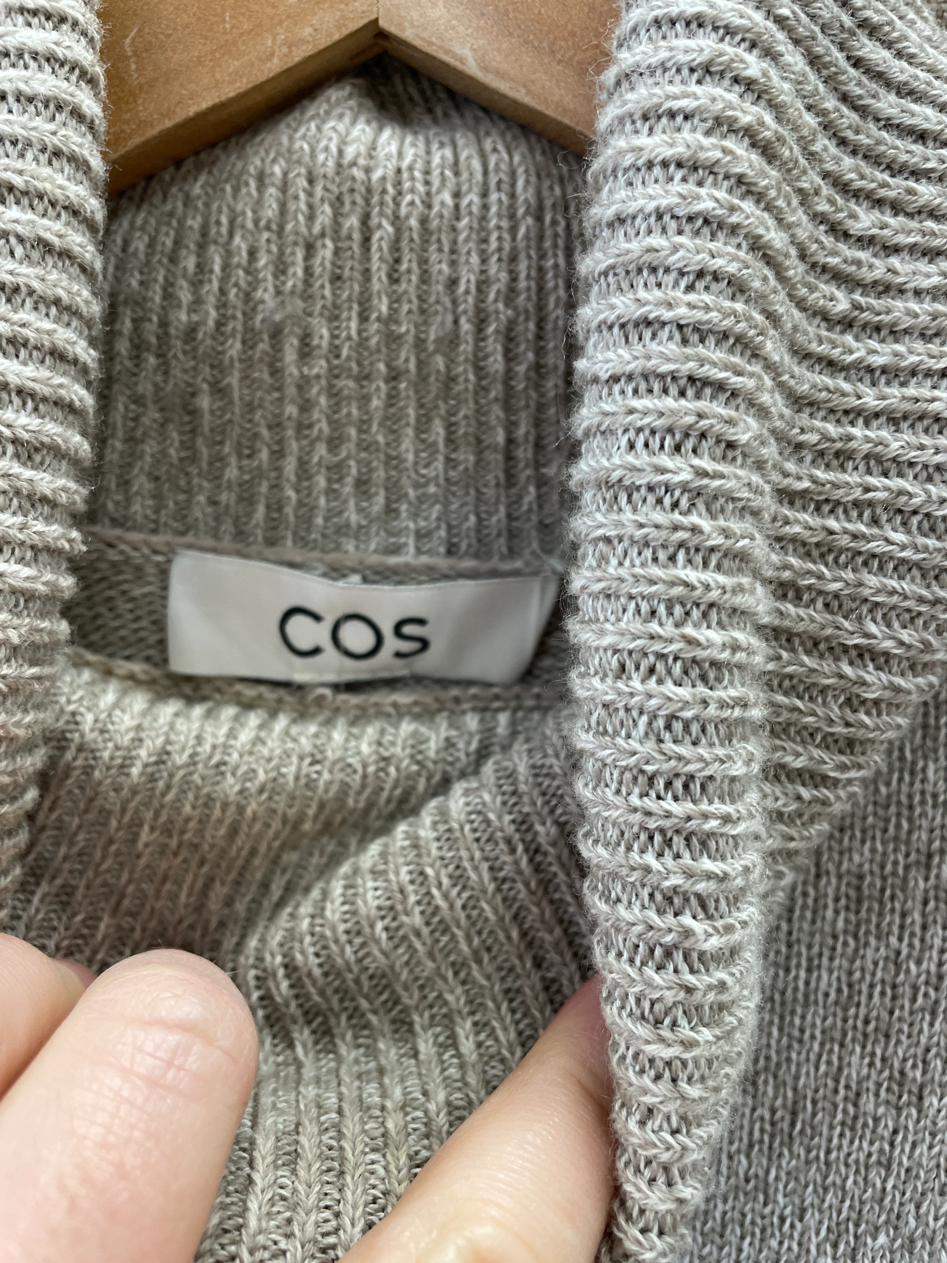 Cos Beige Cream Stripe Roll Neck Long Sleeve Jumper Extra Small - Image 6
