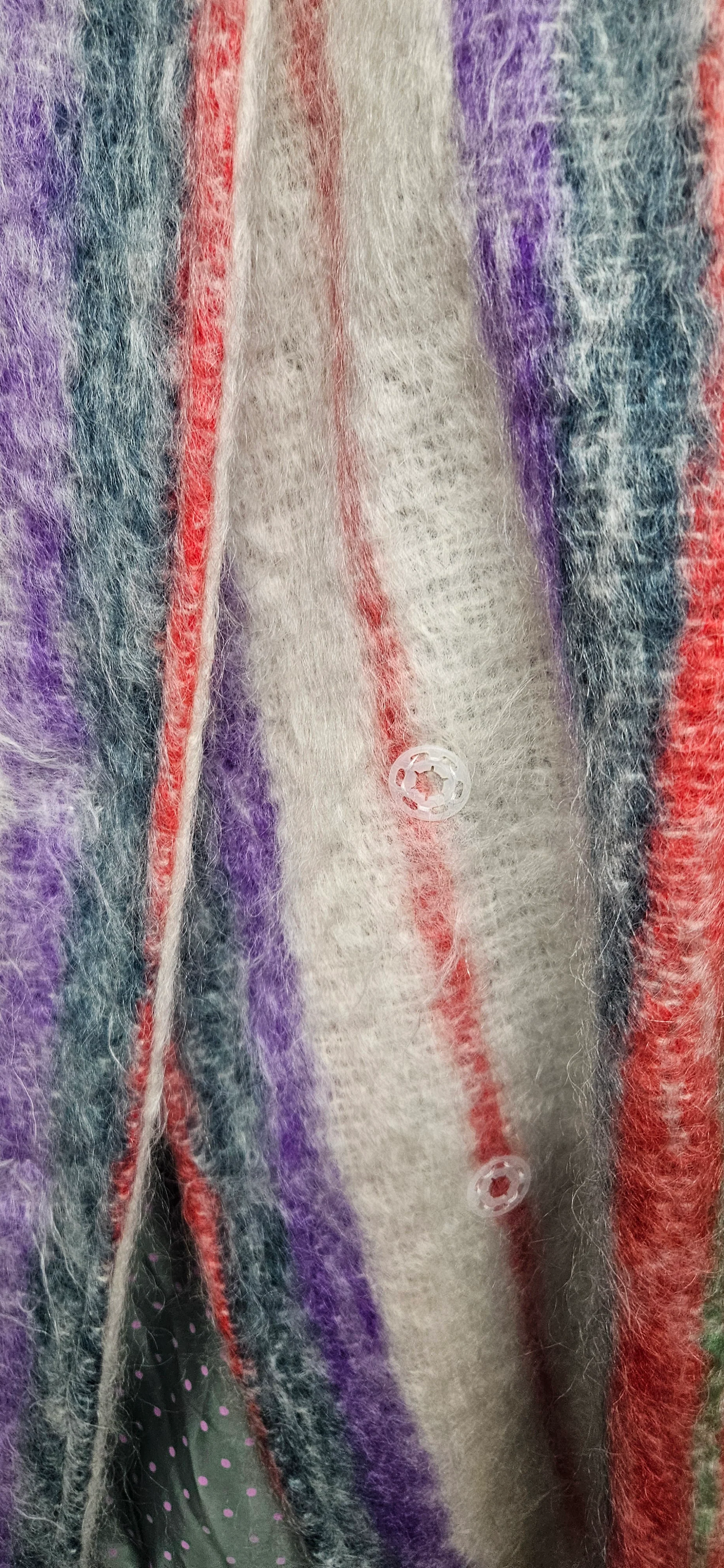 Croc & Maraboo Multi Colored Stripe Mohair Jacket Blazer - Image 2