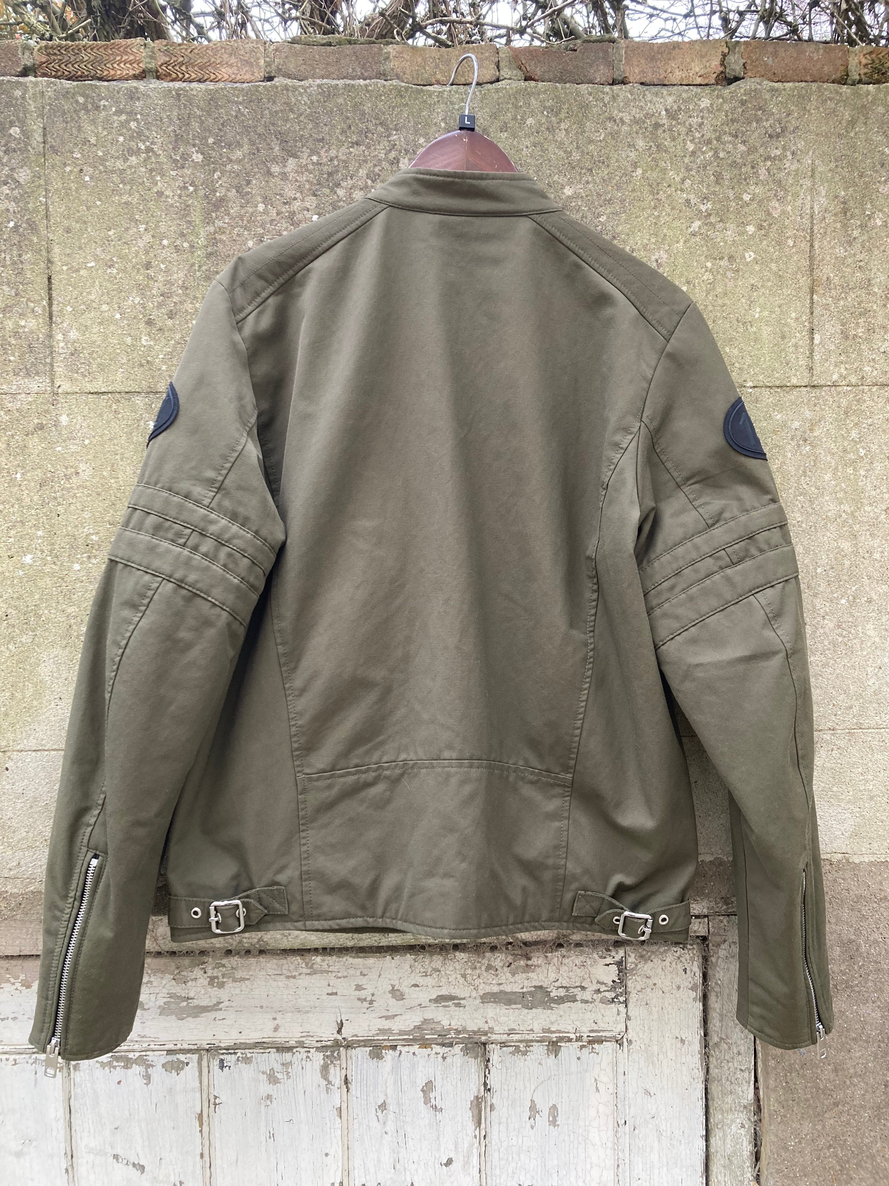 Diesel Khaki Green J-Glory Biker Jacket Size Large - Image 5