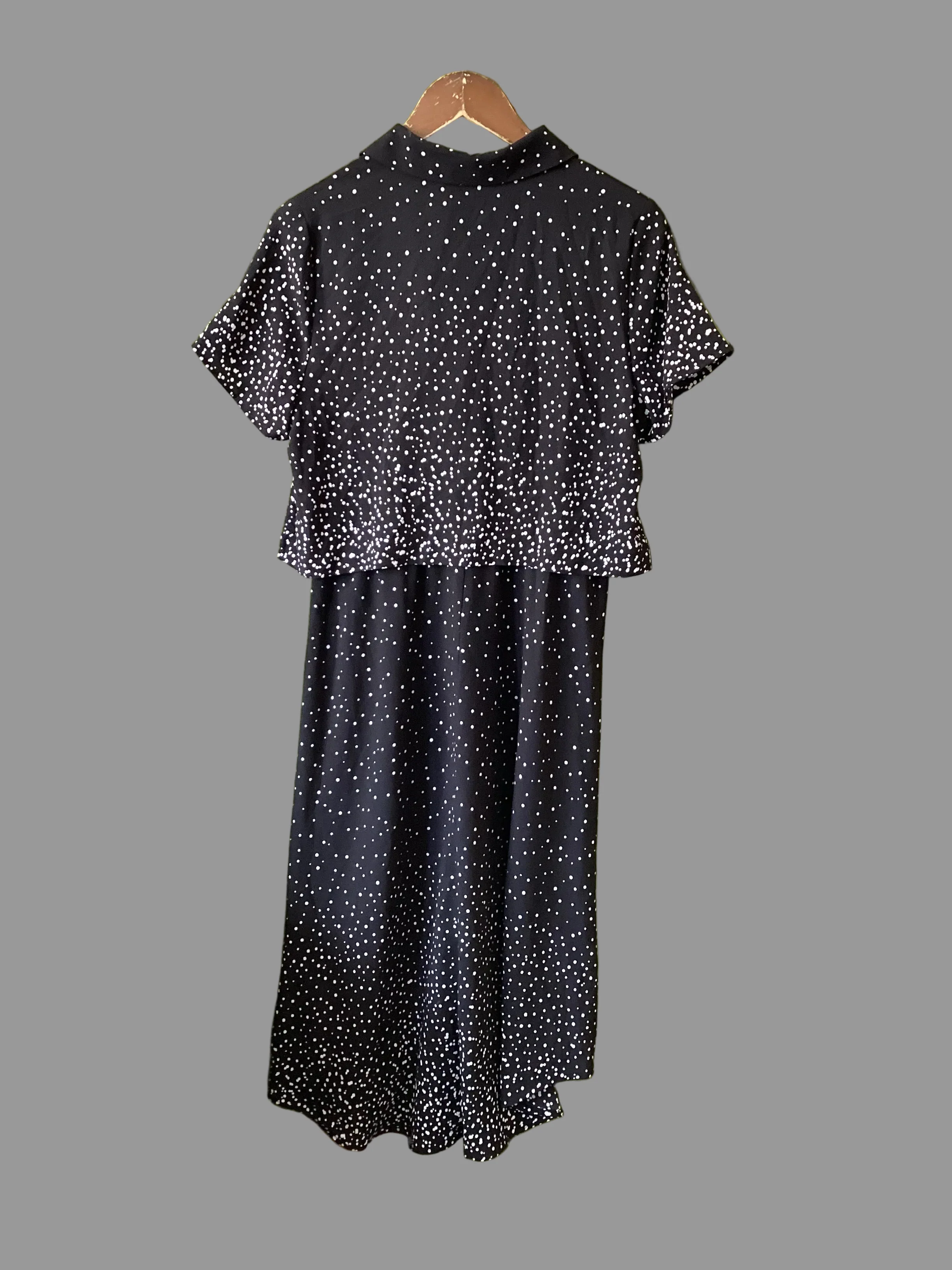 DKNY Spotted Black Dress Size 12/14 - Image 4